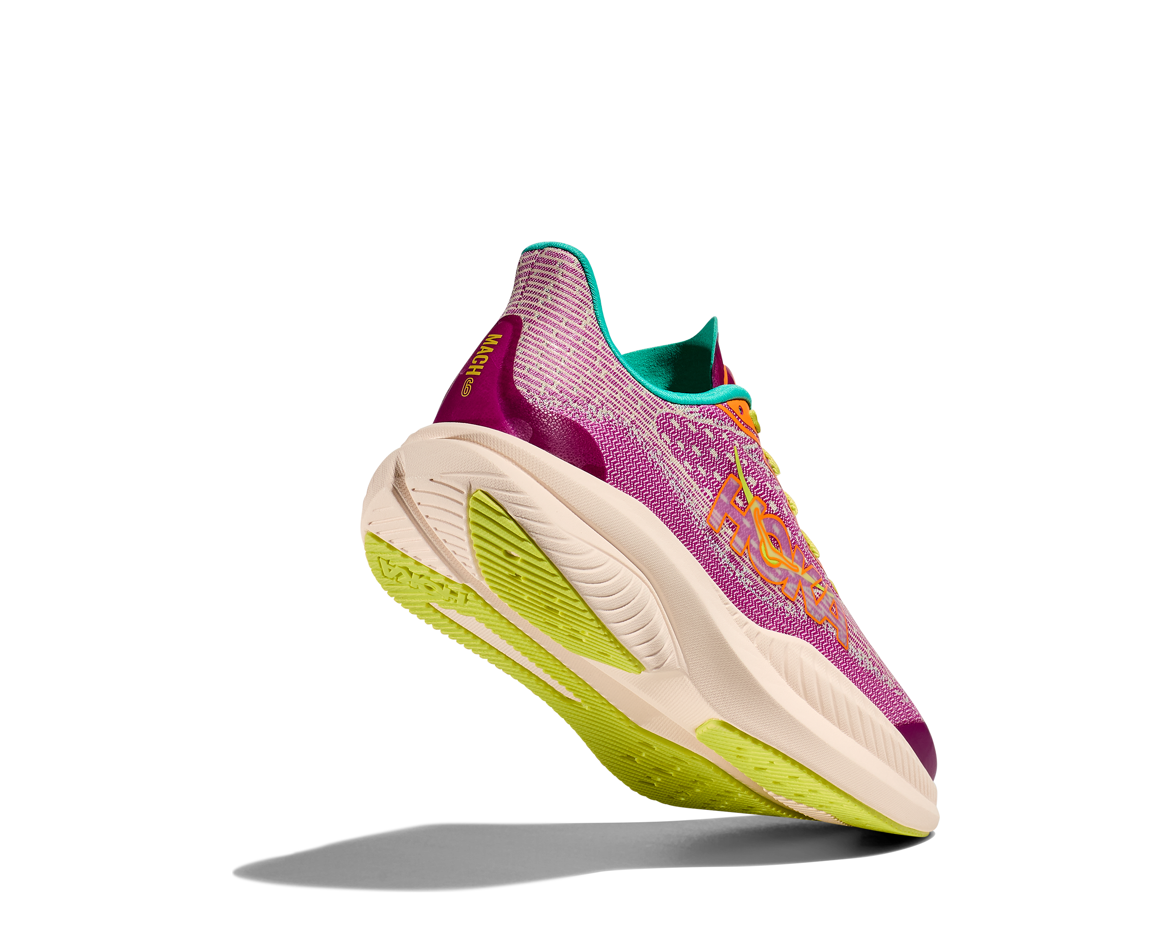 Hoka Mach 6 Grade School Girls' "Fuchsia/Aqua" Running Shoe