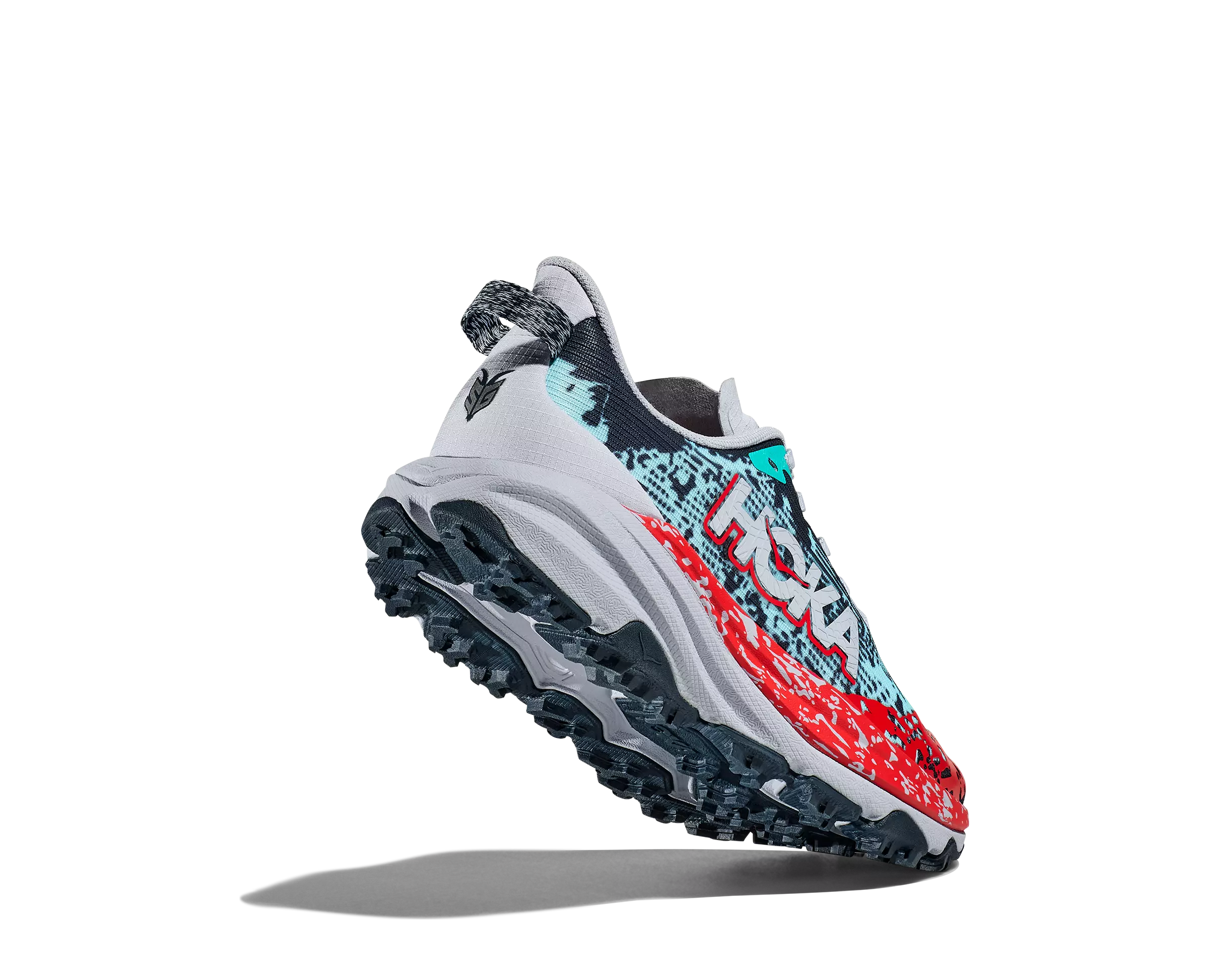 Hoka Speedgoat 6 "Grey/Navy" Grade School Kids' Trail Running Shoe - GREY/NAVY