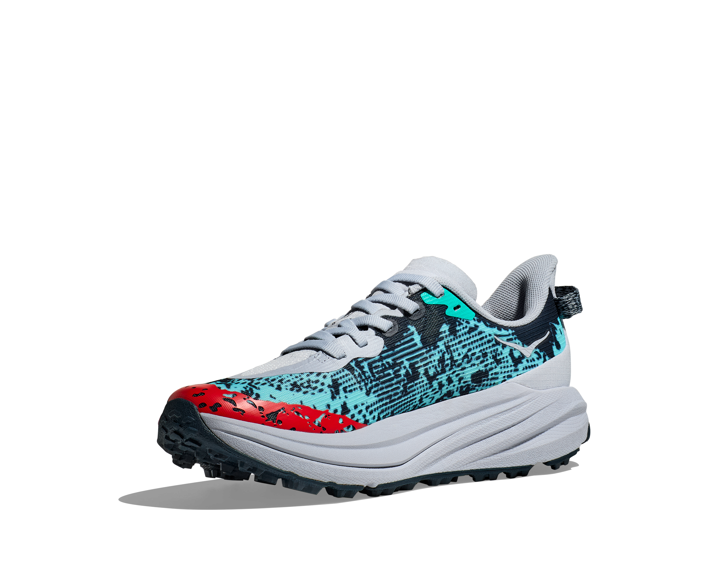 Hoka Speedgoat 6 Grade School Kids' "Grey/Navy" Trail Running Shoe