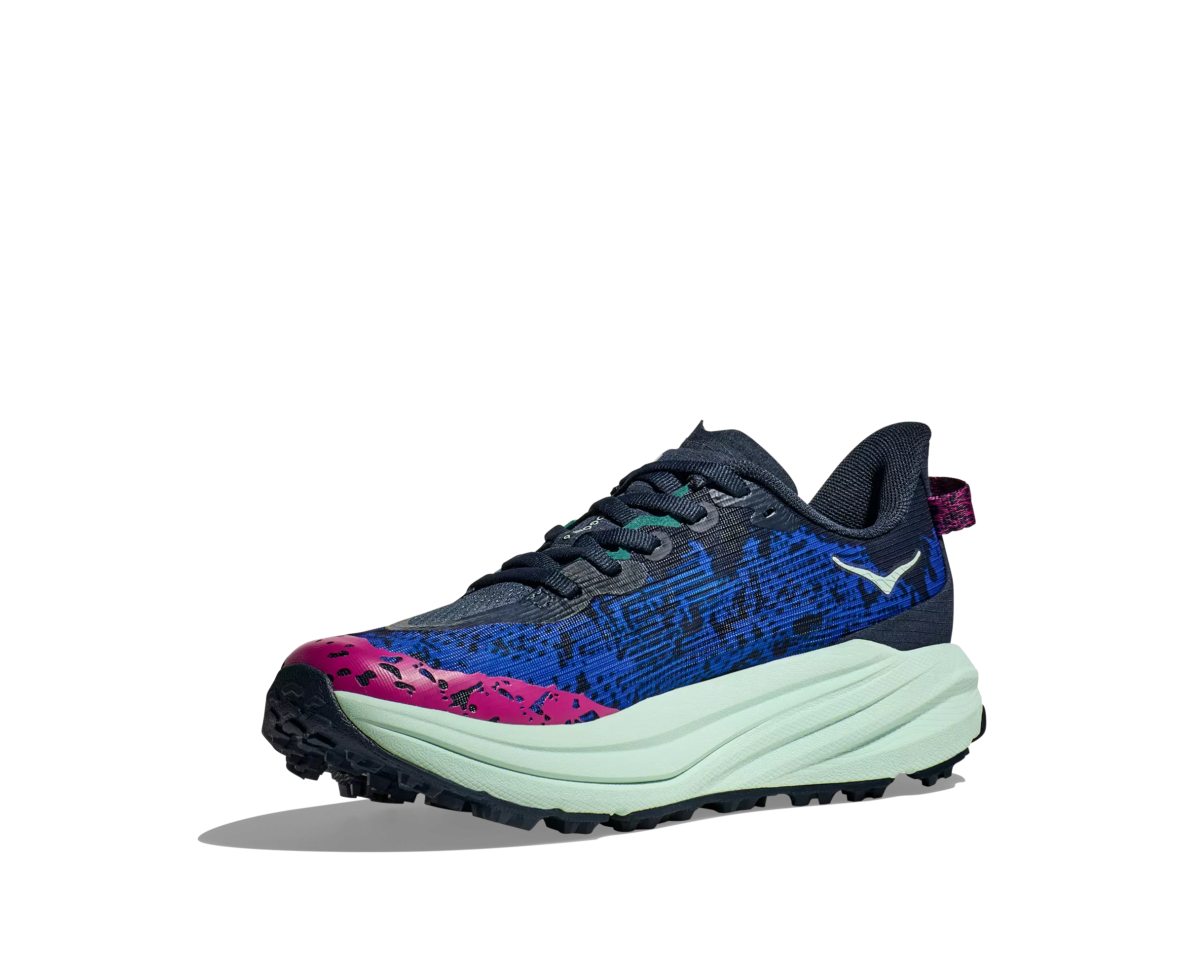 Hoka Speedgoat 6 "Navy/Aqua" Grade School Girls' Trail Running Shoe - NAVY/AQUA