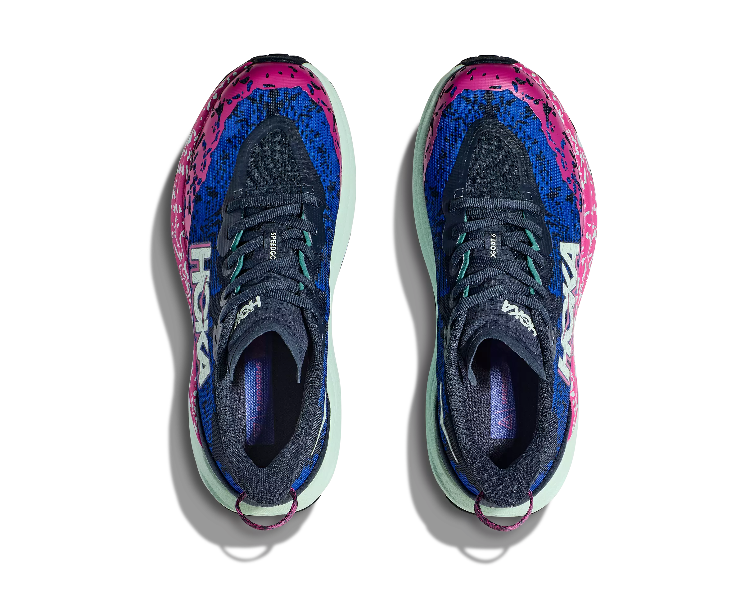 Hoka Speedgoat 6 "Navy/Aqua" Grade School Girls' Trail Running Shoe - NAVY/AQUA