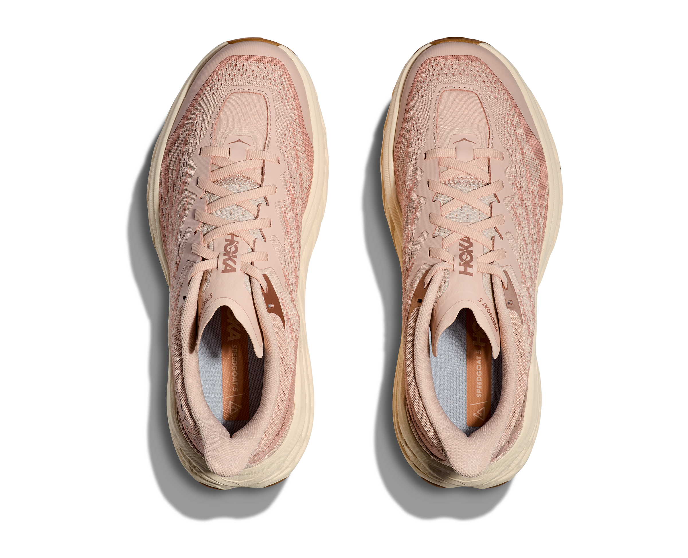 Hoka Speedgoat 5 "Cream/Sandstone" Women's Trail Running Shoe - CREAM Thumbnail View 3