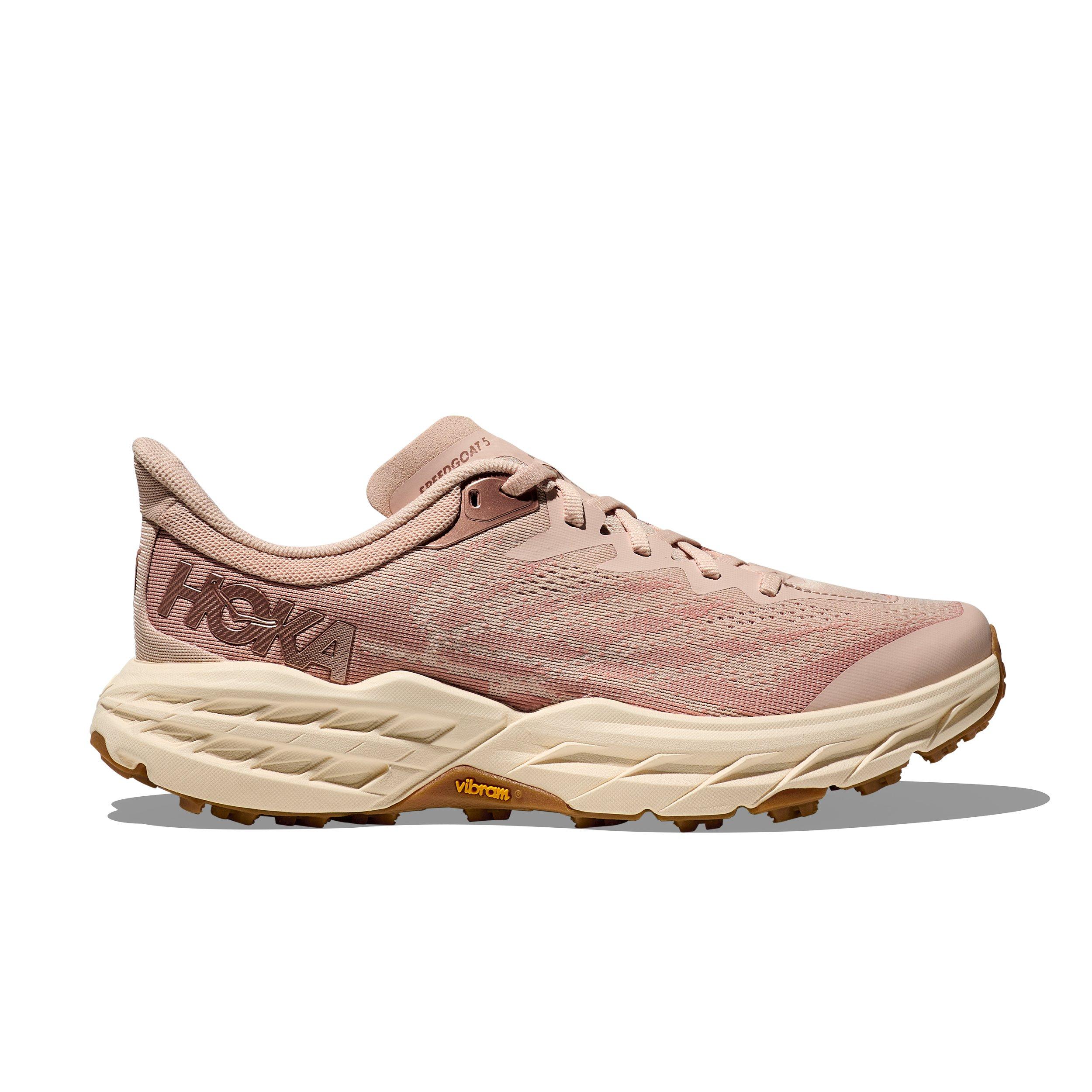 Hoka Speedgoat 5 "Cream/Sandstone" Women's Trail Running Shoe - CREAM Thumbnail View 1