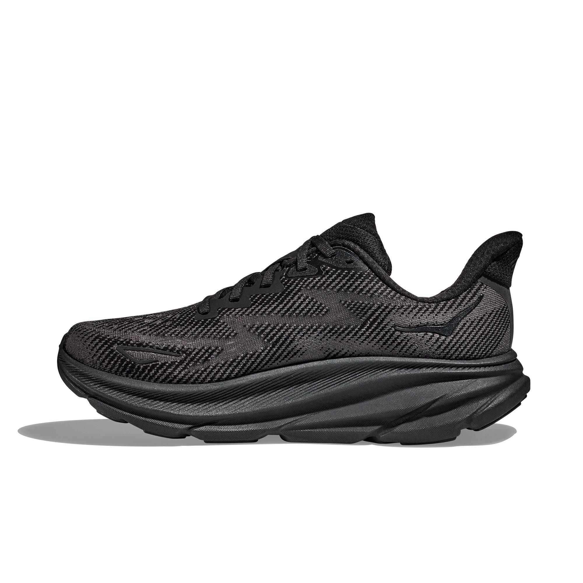 Hoka Clifton 9 "Black/Black" Women's Running Shoe - BLACK Thumbnail View 2