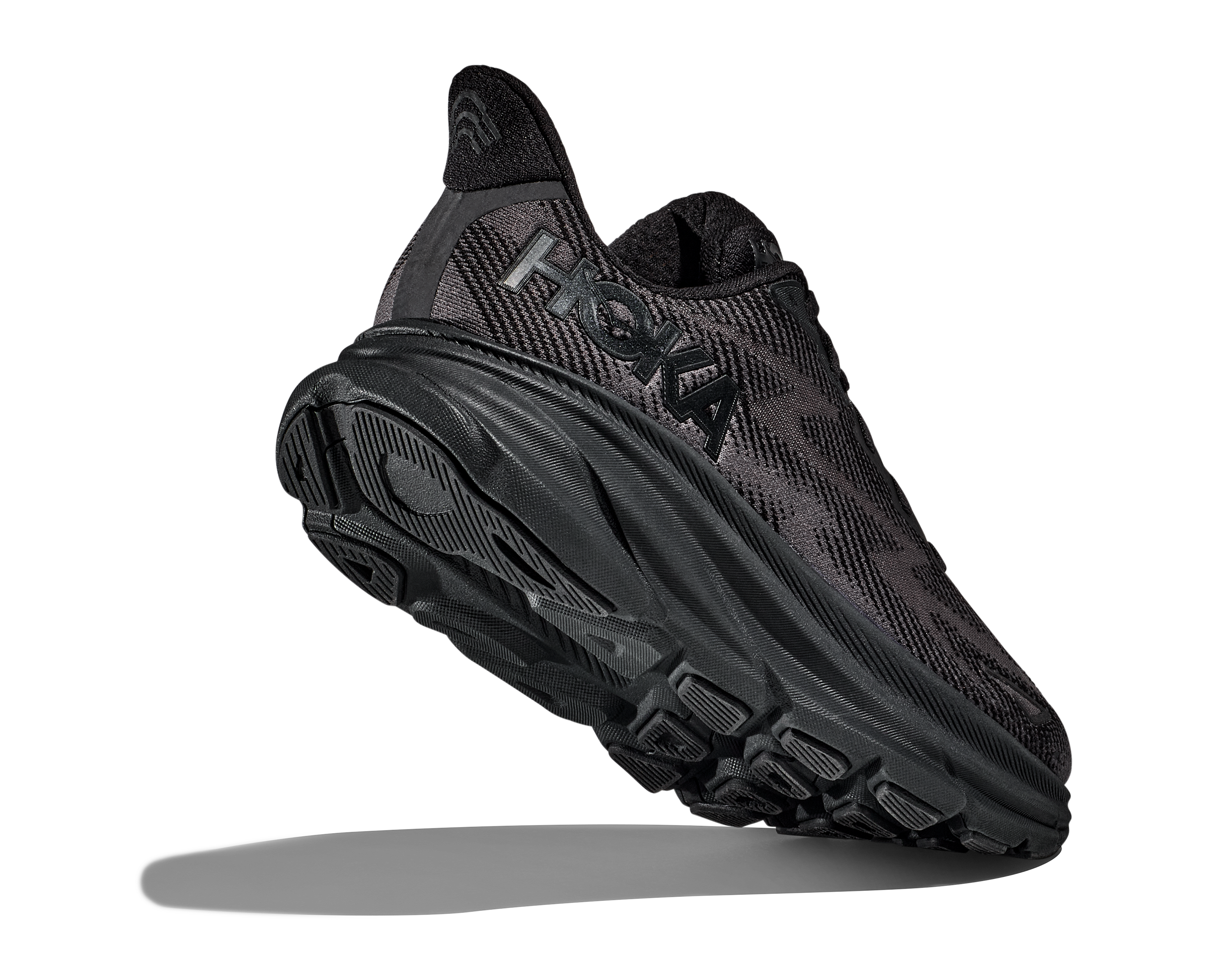 Hoka Clifton 9 "Black/Black" Women's Running Shoe - BLACK Thumbnail View 6