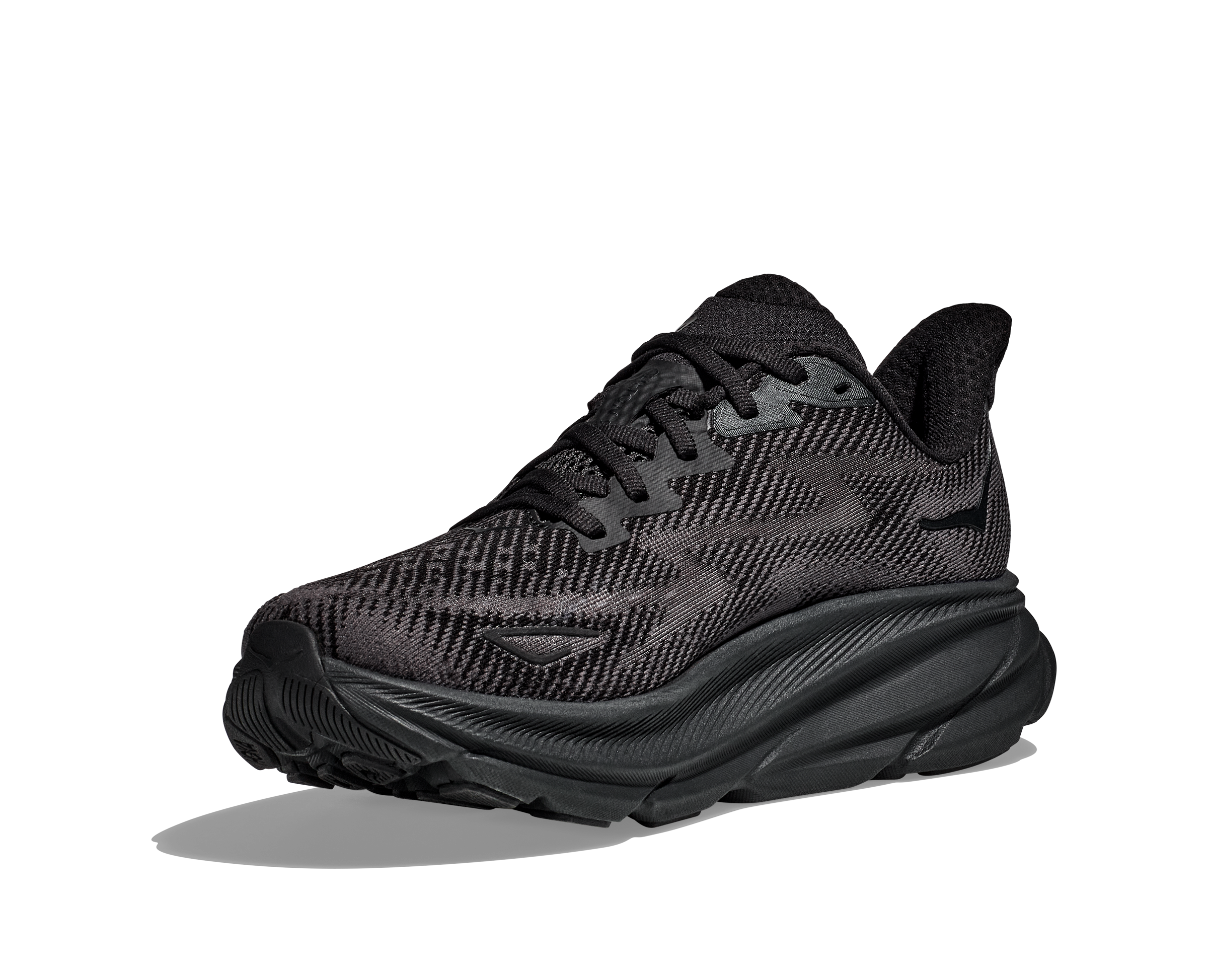 Hoka Clifton 9 "Black/Black" Women's Running Shoe - BLACK Thumbnail View 7