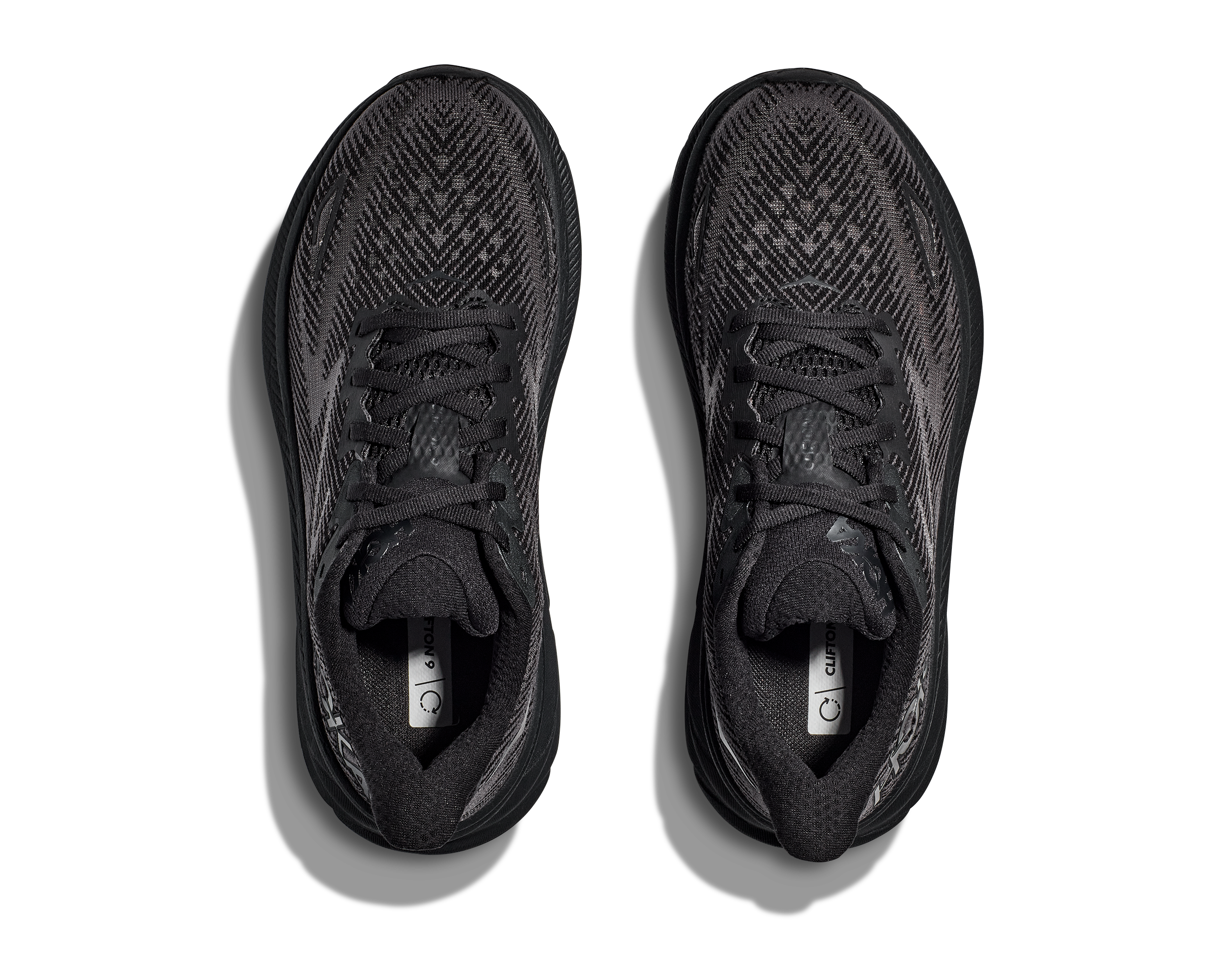 Hoka Clifton 9 "Black/Black" Women's Running Shoe - BLACK Thumbnail View 8