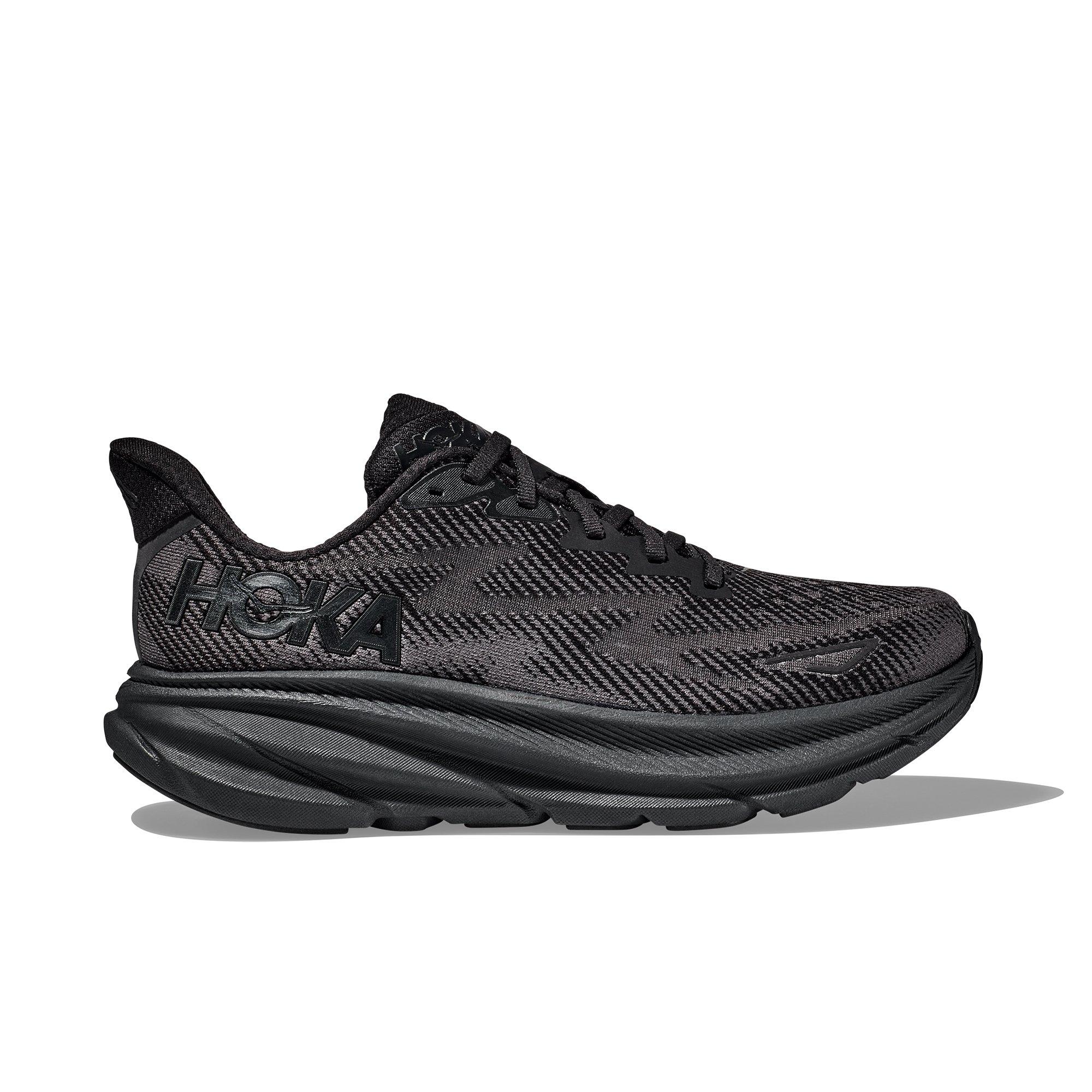 Hoka Clifton 9 "Black/Black" Women's Running Shoe - BLACK Thumbnail View 1