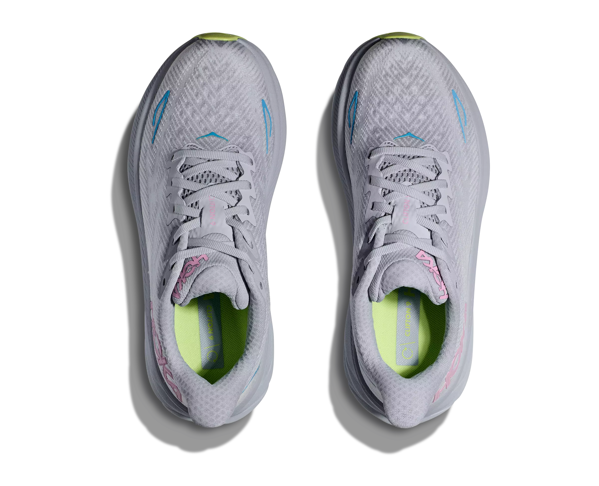 Hoka Clifton 9 "Gull/Sea Ice" Women's Running Shoe - BLUE/PINK