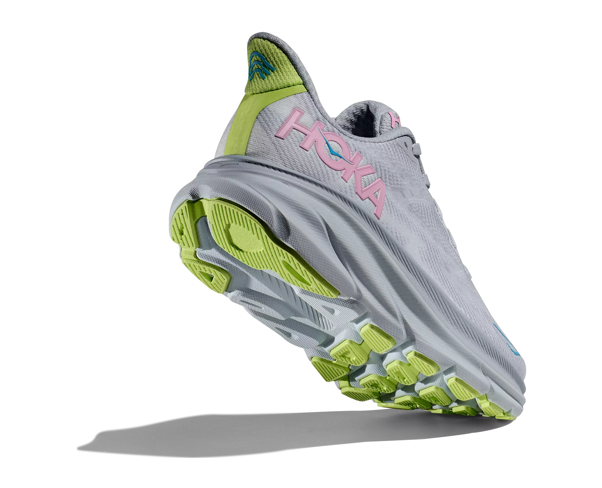 Hoka Clifton 9 "Gull/Sea Ice" Women's Running Shoe - BLUE/PINK