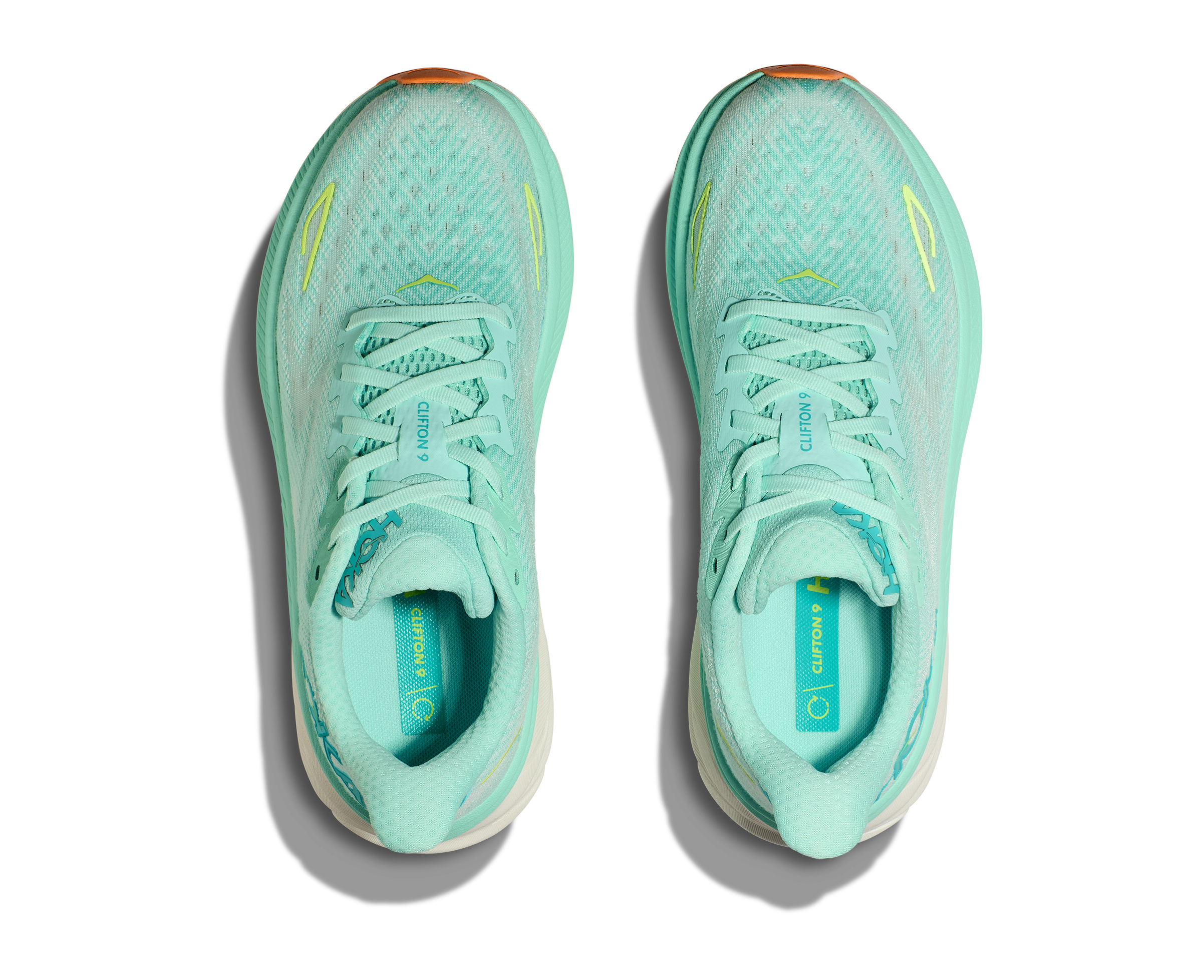 Hoka Clifton 9 "Seafoam/Aqua" Women's Running Shoe - SEAFOAM Thumbnail View 3