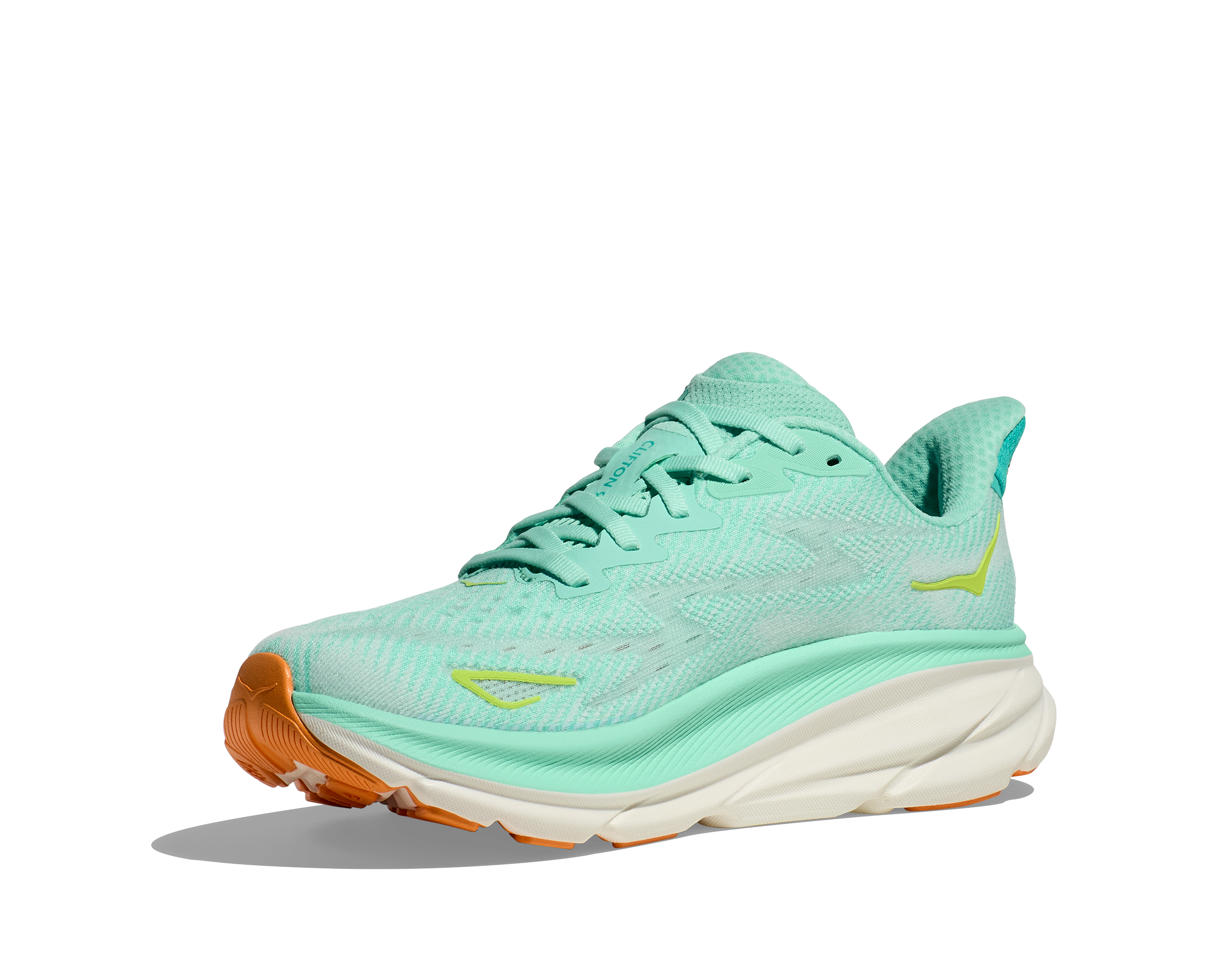 Hoka Clifton 9 "Seafoam/Aqua" Women's Running Shoe - SEAFOAM Thumbnail View 4