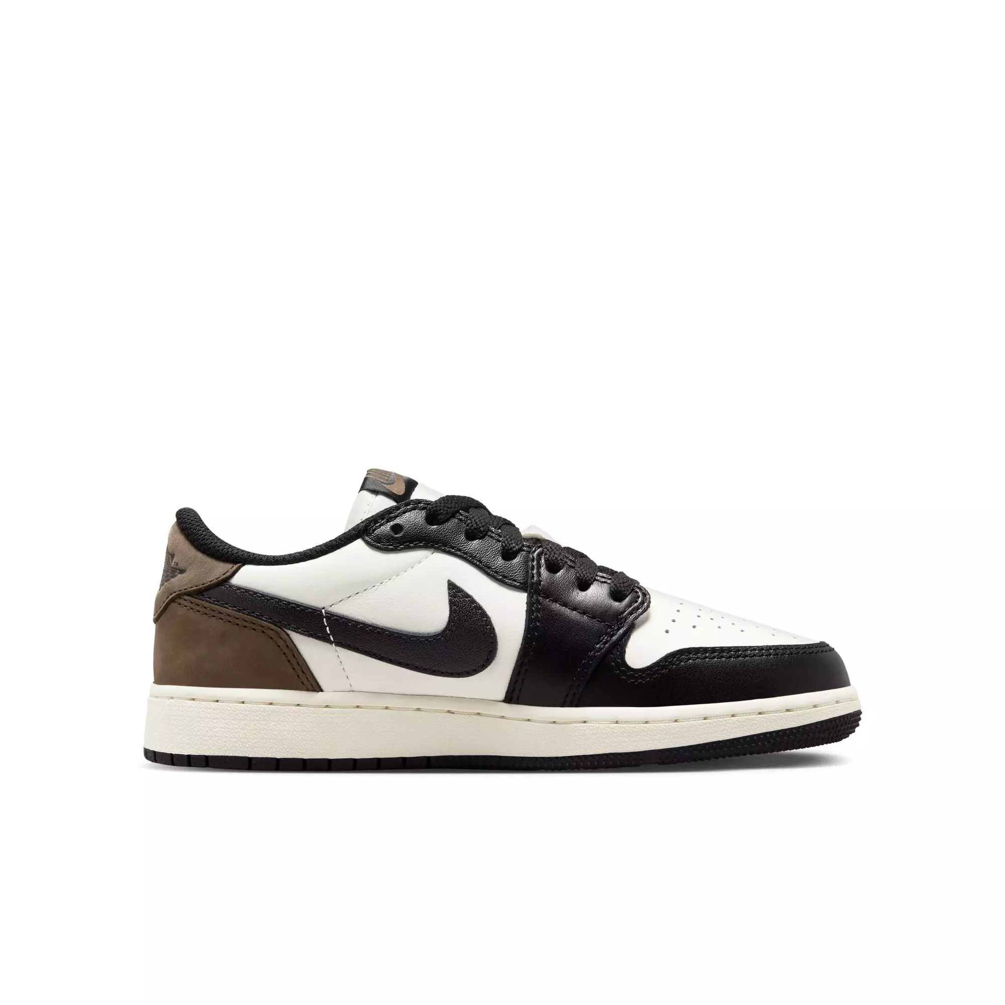 Jordan 1 Low OG "Mocha" Grade School Kids' Shoe - SAIL/BLACK/DARK MOCHA