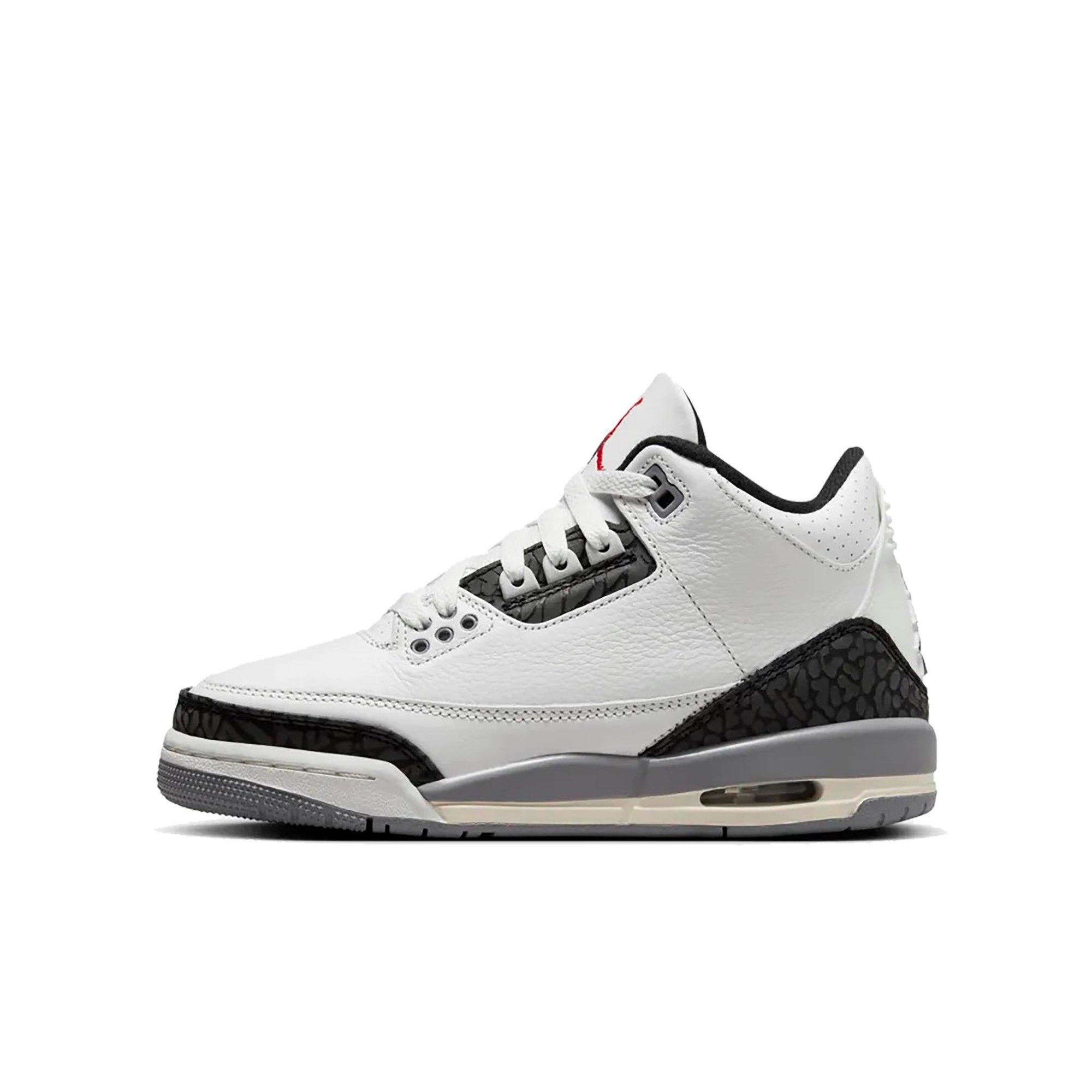 Jordan 3 Retro "Cement Grey" Grade School Kids' Shoe