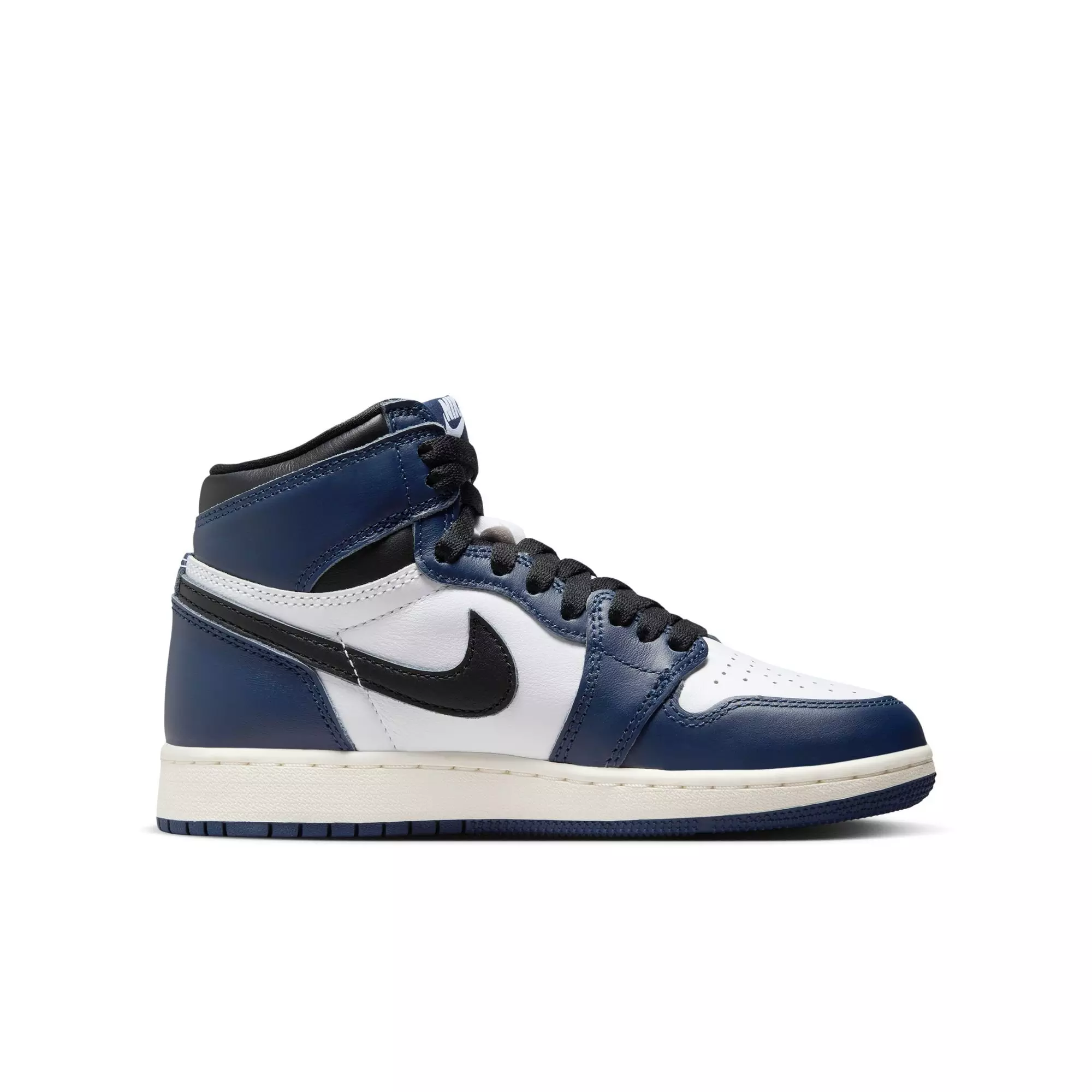 Jordan 1 Retro High OG "Midnight Navy" Grade School Kids' Shoe - MIDNIGHT NAVY/BLACK/WHITE