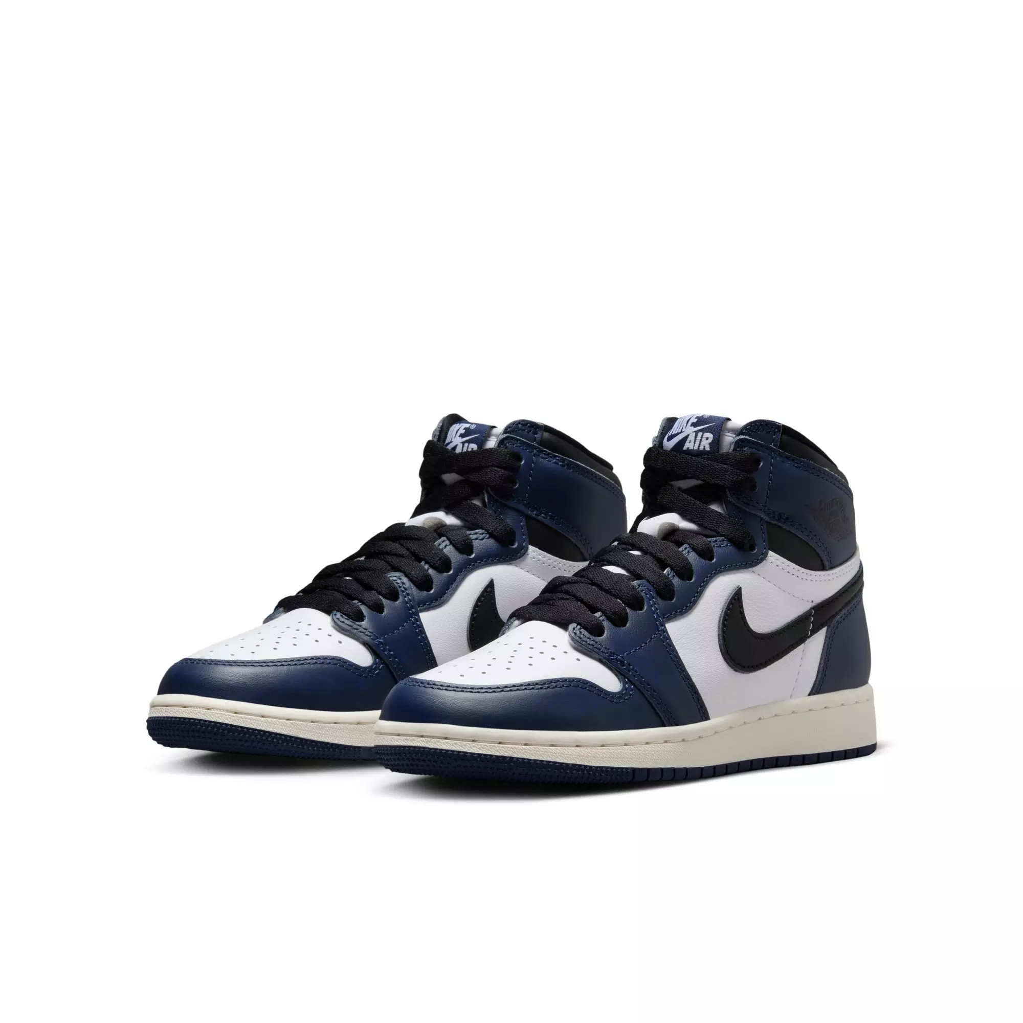 Jordan 1 Retro High OG "Midnight Navy" Grade School Kids' Shoe - MIDNIGHT NAVY/BLACK/WHITE