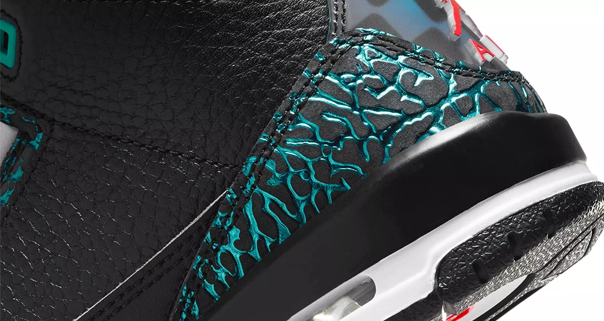 Jordan 3 Retro "Moto" Grade School Kids' Shoe - BLACK/SIREN RED/HYPER JADE