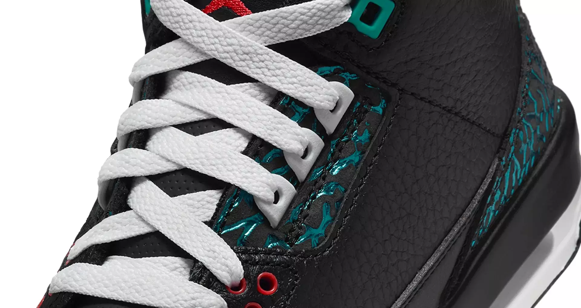 Jordan 3 Retro "Moto" Grade School Kids' Shoe - BLACK/SIREN RED/HYPER JADE