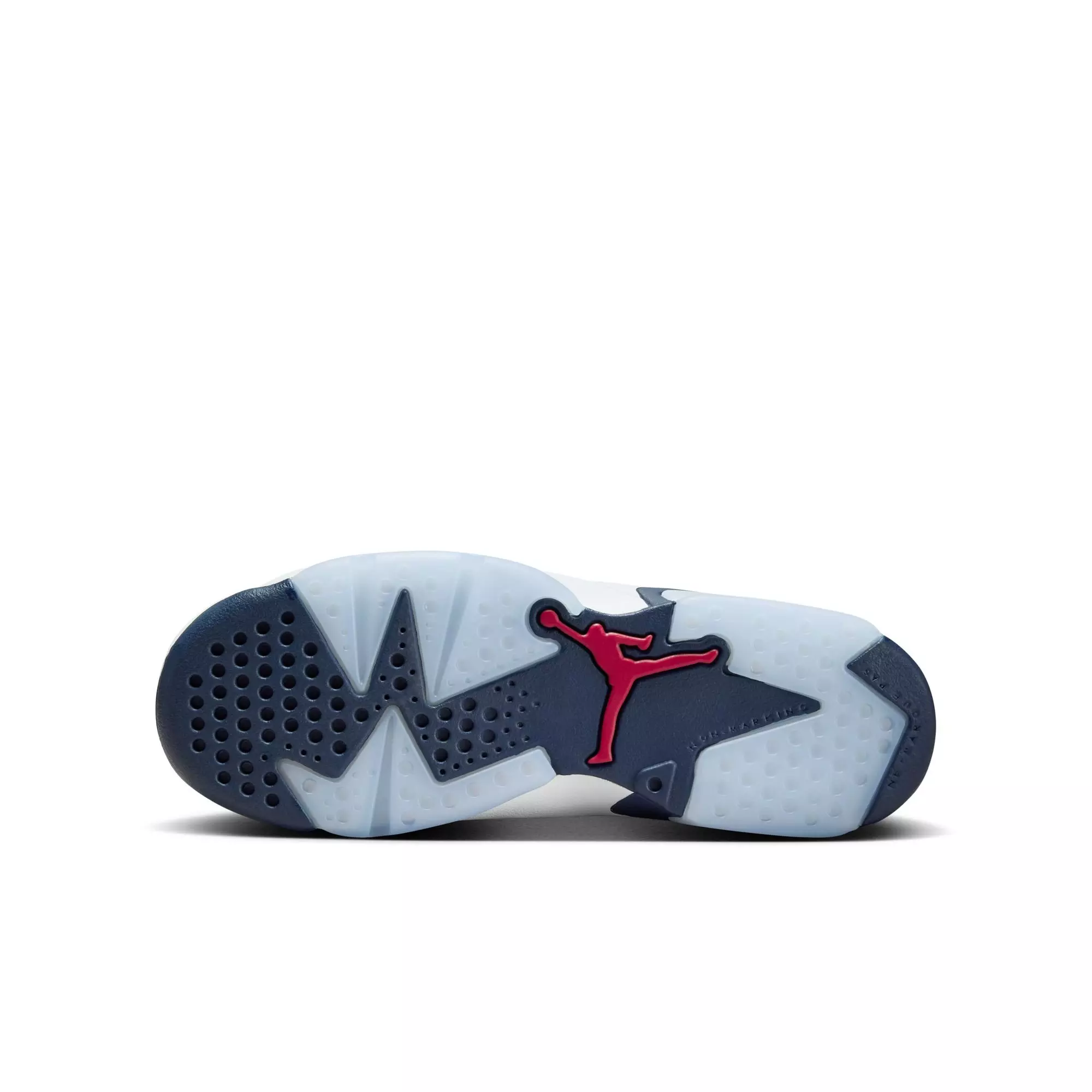 Jordan 6 Retro "White And Midnight Navy" Grade School Kids' Shoe - WHITE/VARSITY RED/MIDNIGHT NAVY
