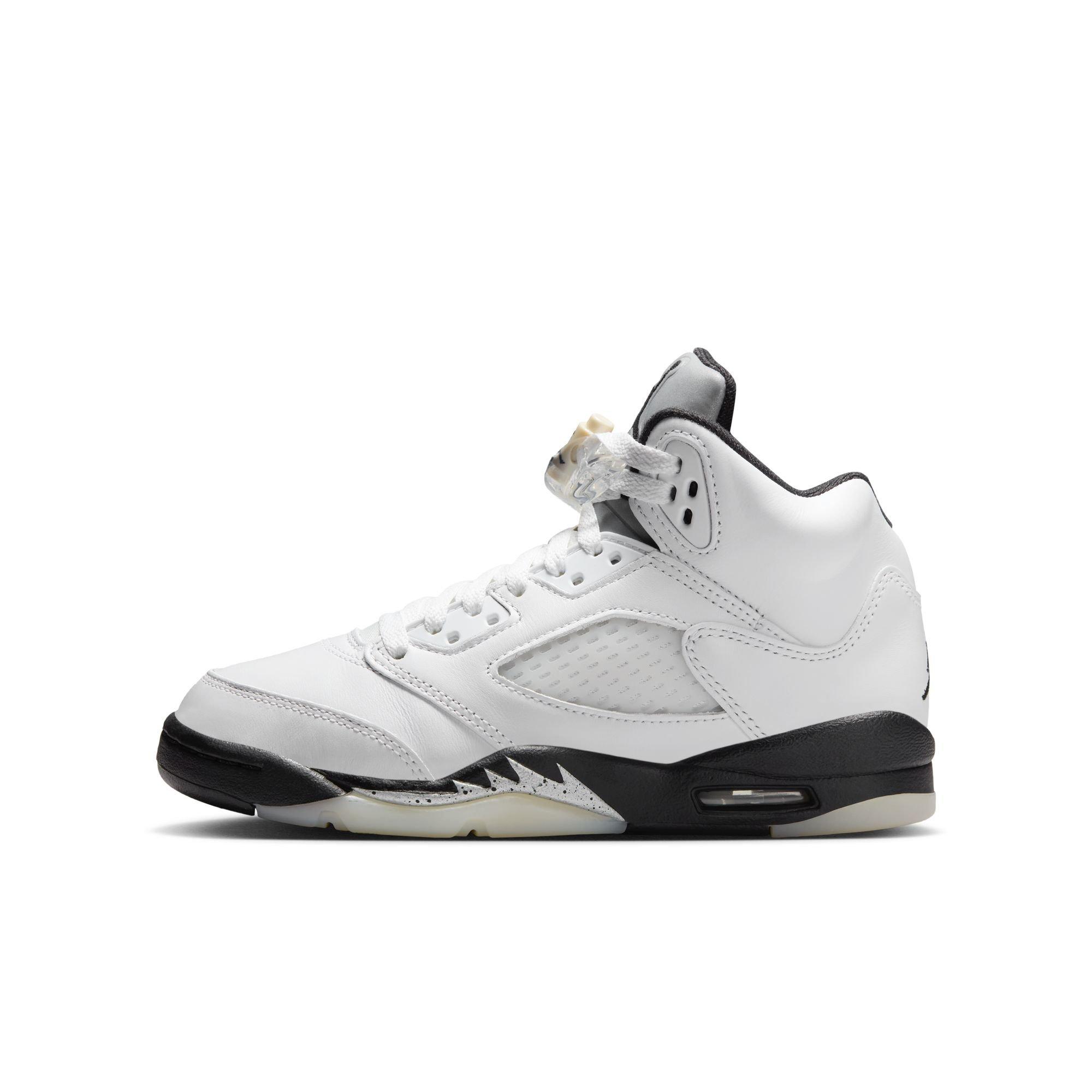 Jordan 5 Retro "White and Black" Grade School Kids' Shoe