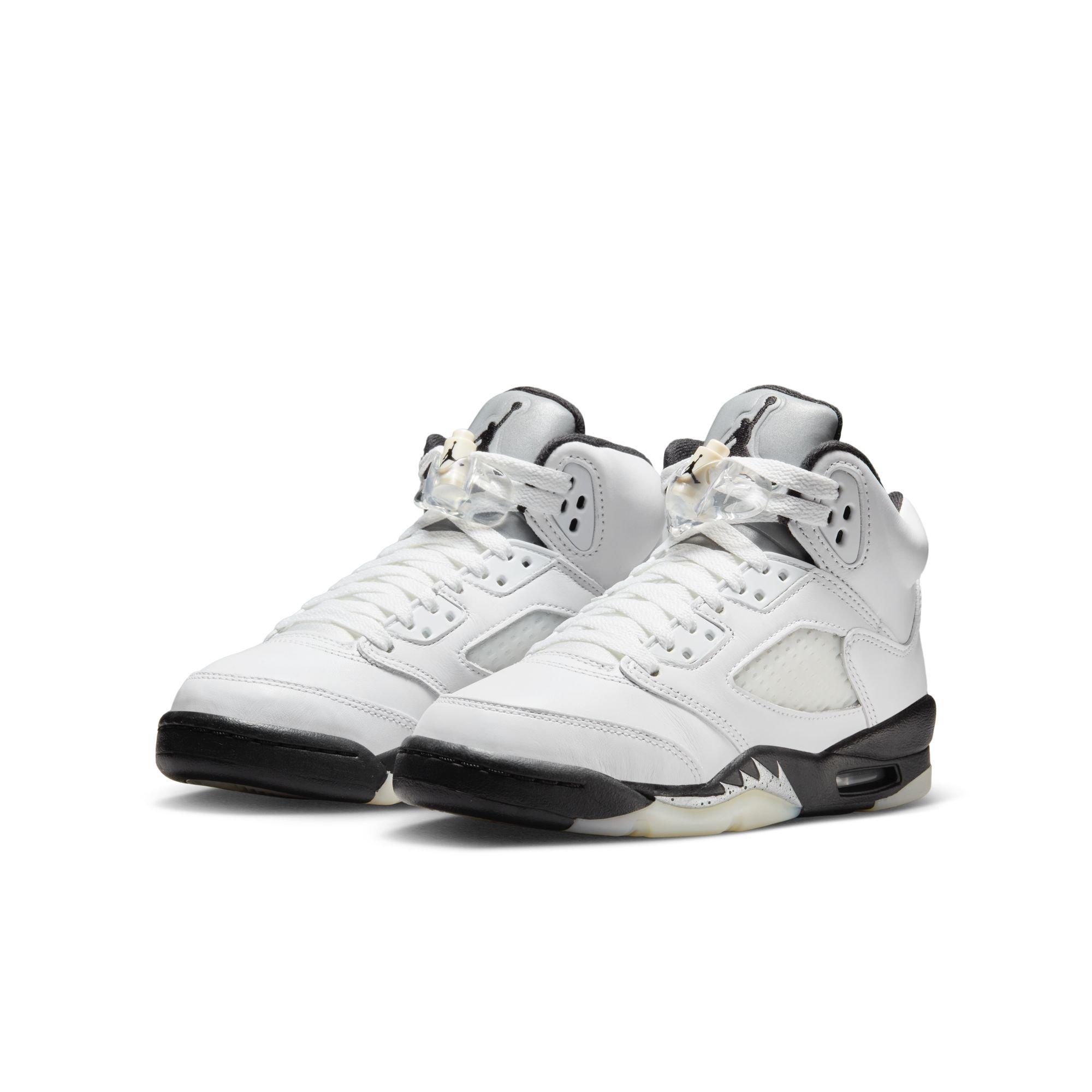 Jordan 5 Retro "White and Black" Grade School Kids' Shoe