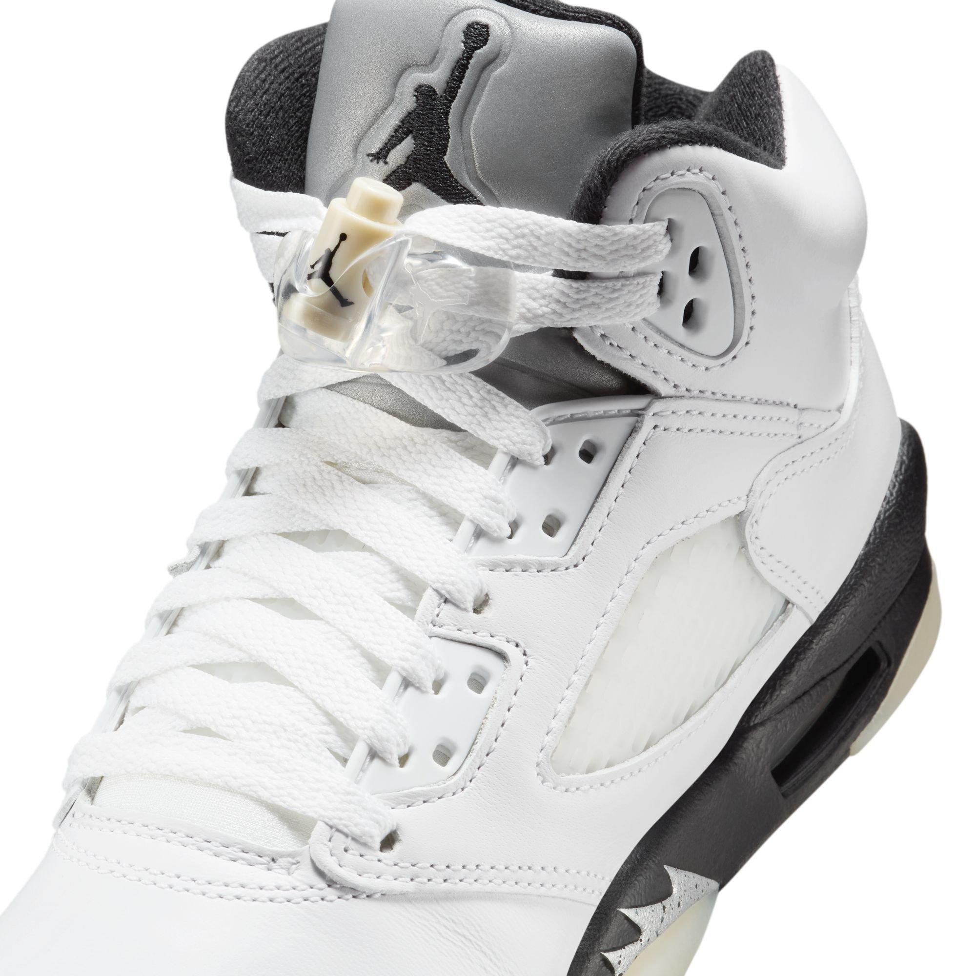 Jordan 5 Retro "White and Black" Grade School Kids' Shoe