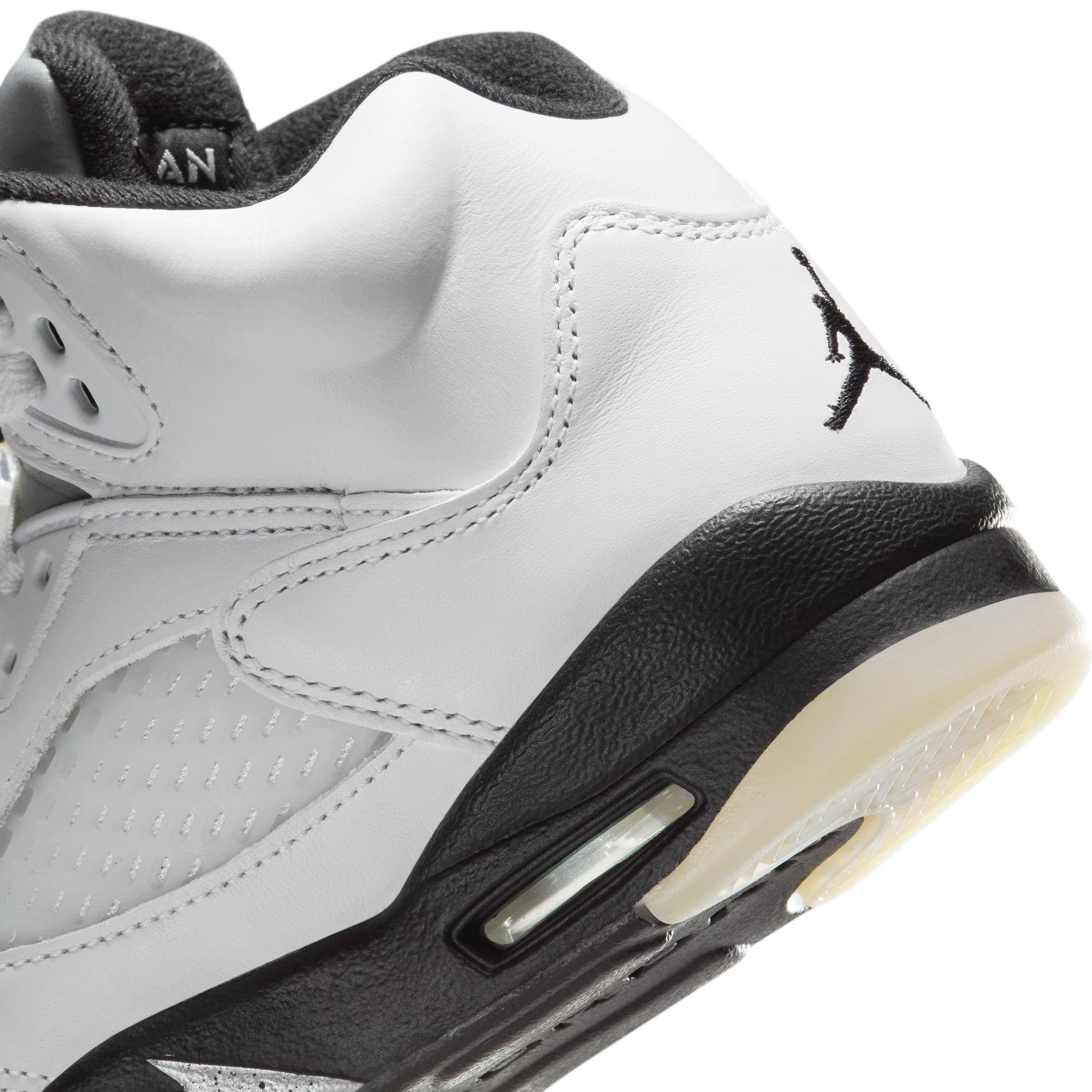 Jordan 5 Retro "White and Black" Grade School Kids' Shoe