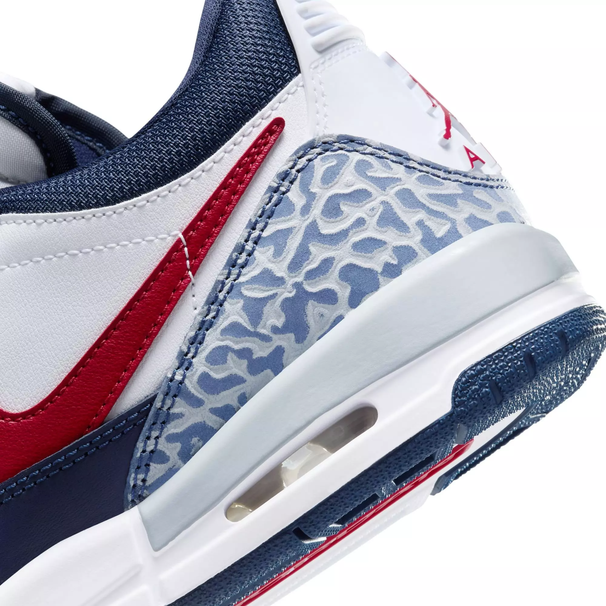 Jordan Legacy 312 Low "White/Varsity Red/Midnight Navy" Grade School Kids' Shoe - WHITE/NAVY