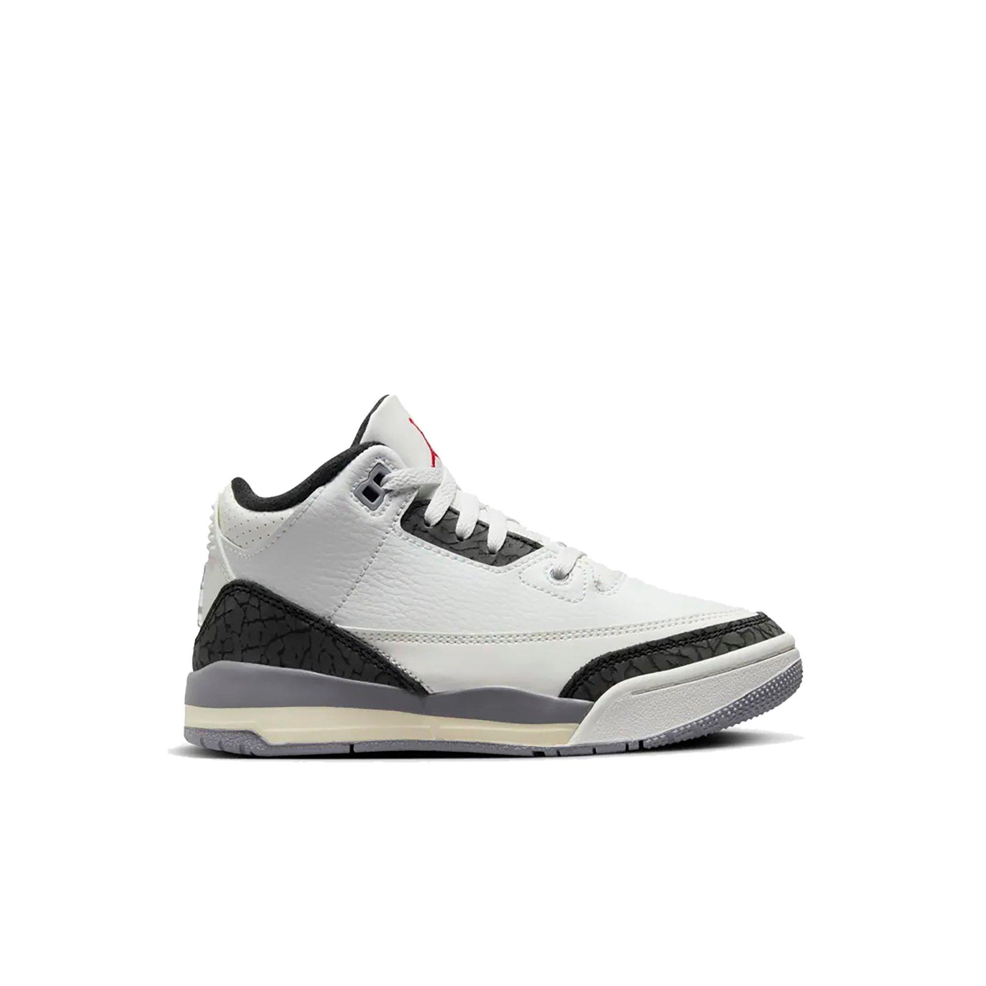 Jordan 3 Retro "Cement Grey" Preschool Kids' Shoe