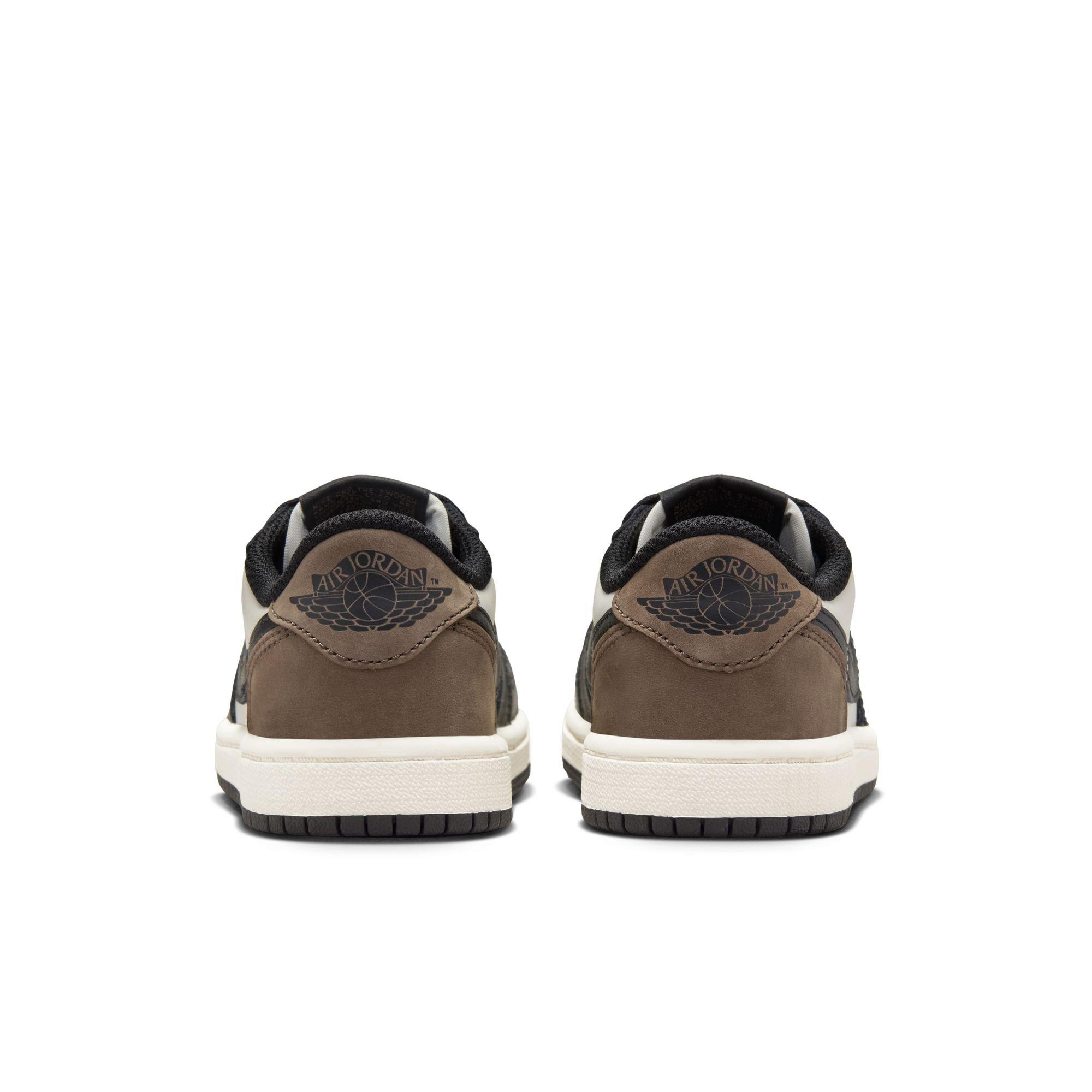 Jordan 1 Low OG "Mocha" Preschool Kids' Shoe - SAIL/BLACK/DARK MOCHA Thumbnail View 8