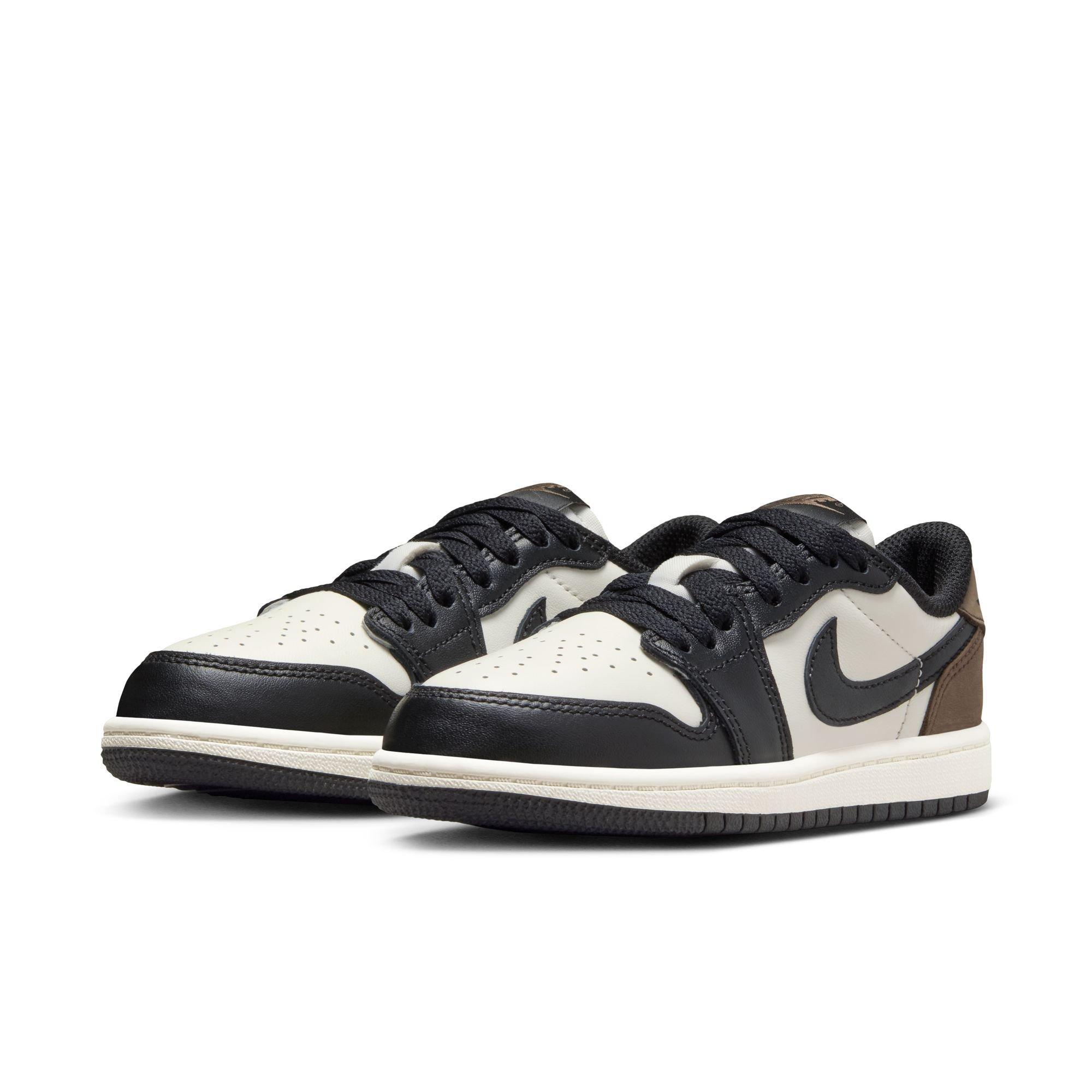 Jordan 1 Low OG "Mocha" Preschool Kids' Shoe - SAIL/BLACK/DARK MOCHA Thumbnail View 3