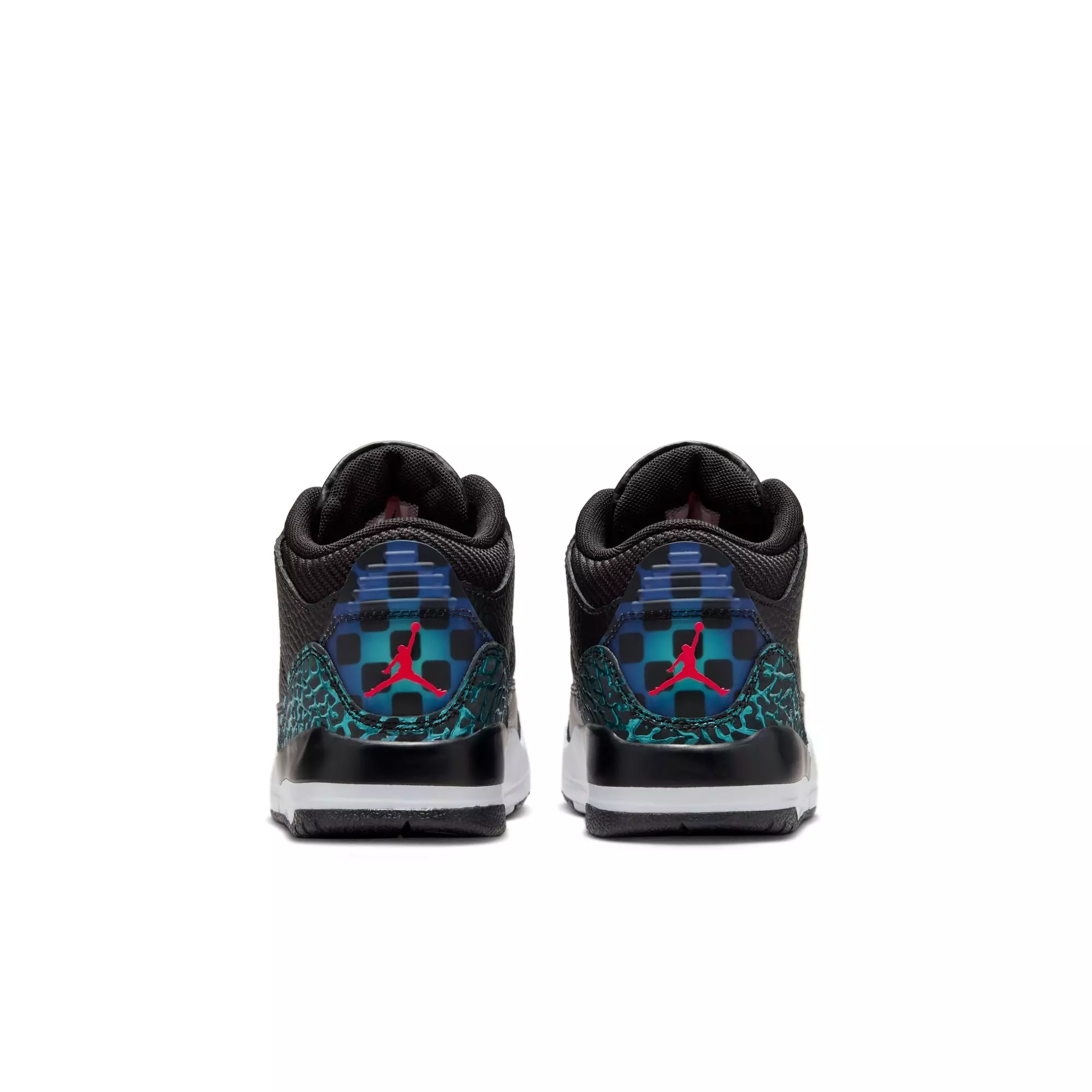 Jordan 3 Retro "Moto" Preschool Kids' Shoe - BLACK/SIREN RED/HYPER JADE