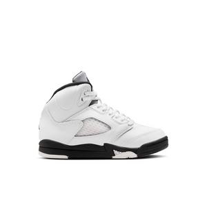 Jordan 5 Retro "White and Black" Preschool Kids' Shoe