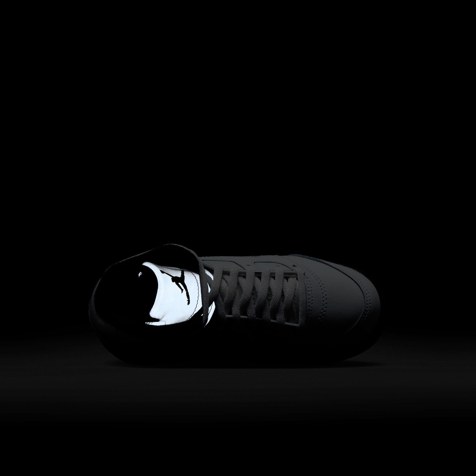 Jordan 5 Retro "White and Black" Preschool Kids' Shoe - WHITE/BLACK/METALLIC SILVER Thumbnail View 4