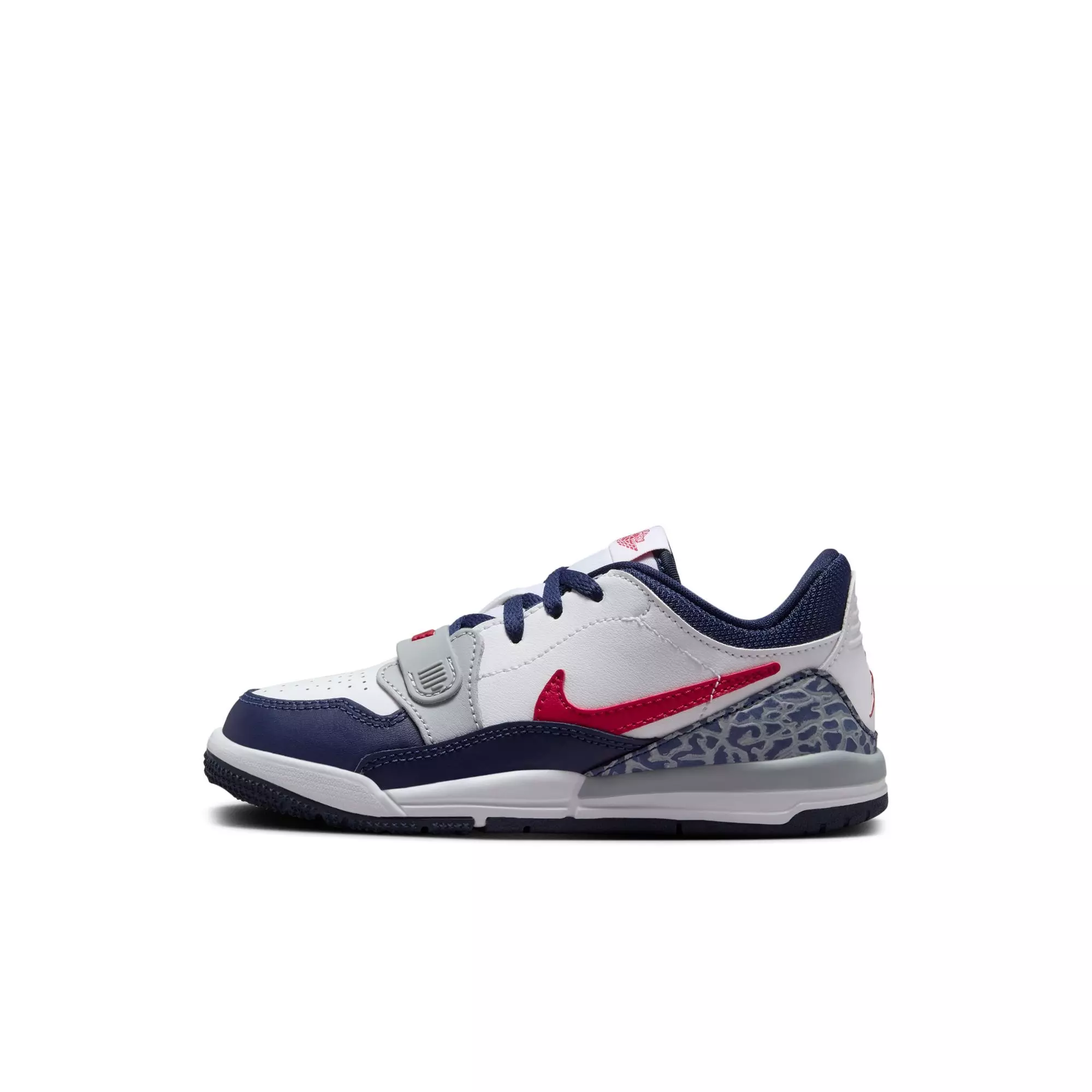 Jordan Legacy 312 Low "White/Varsity Red/Midnight Navy" Preschool Boys' Shoe - WHITE/NAVY