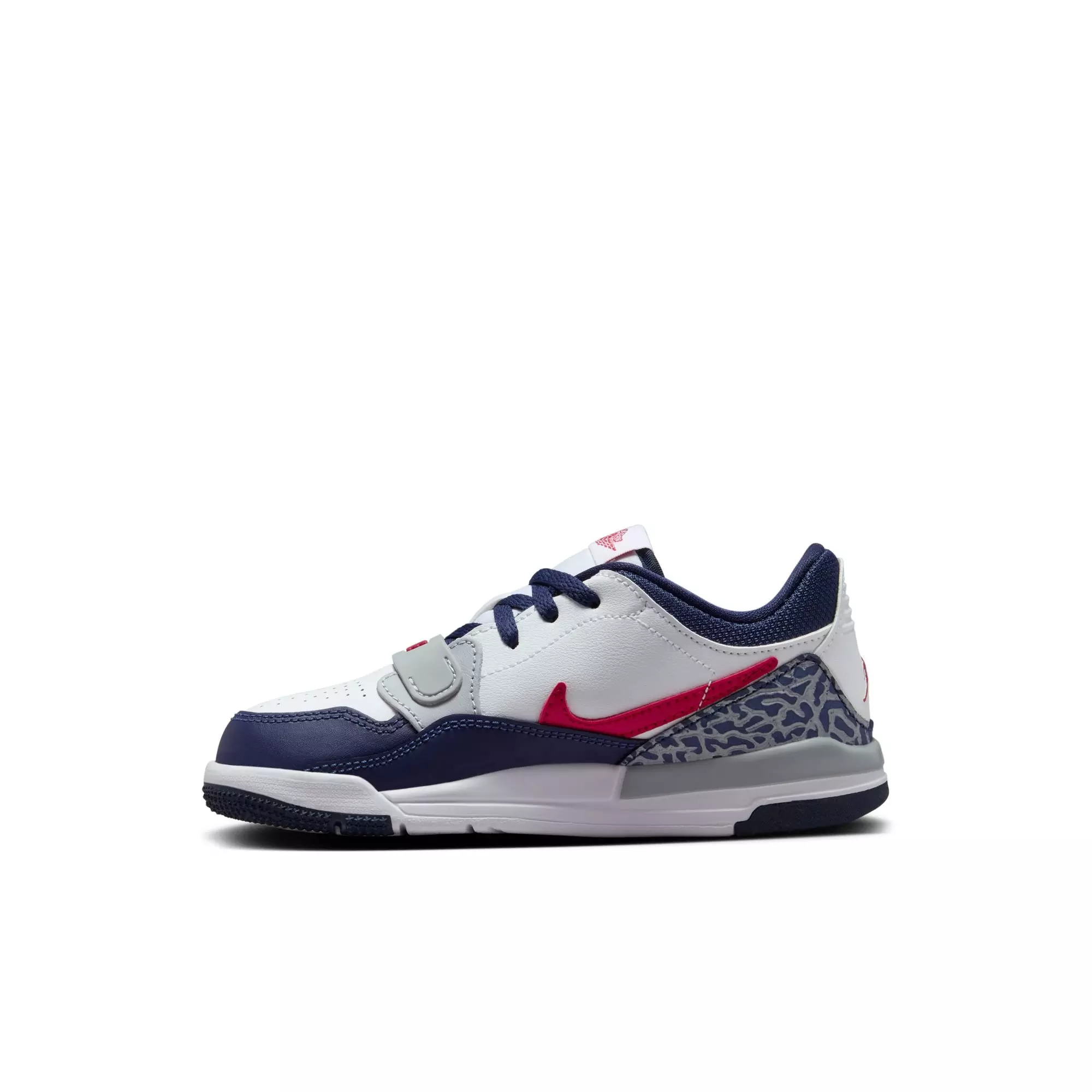 Jordan Legacy 312 Low "White/Varsity Red/Midnight Navy" Preschool Boys' Shoe - WHITE/NAVY