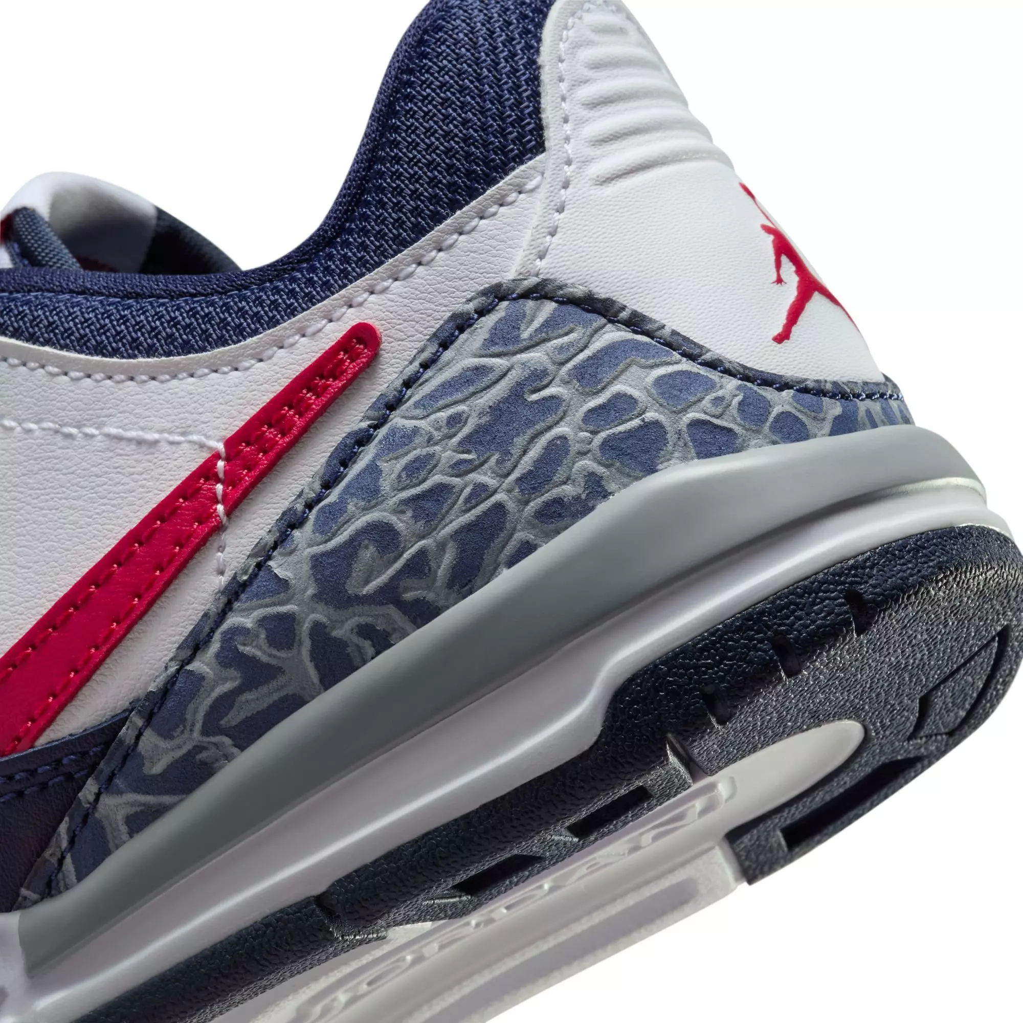 Jordan Legacy 312 Low "White/Varsity Red/Midnight Navy" Preschool Boys' Shoe - WHITE/NAVY