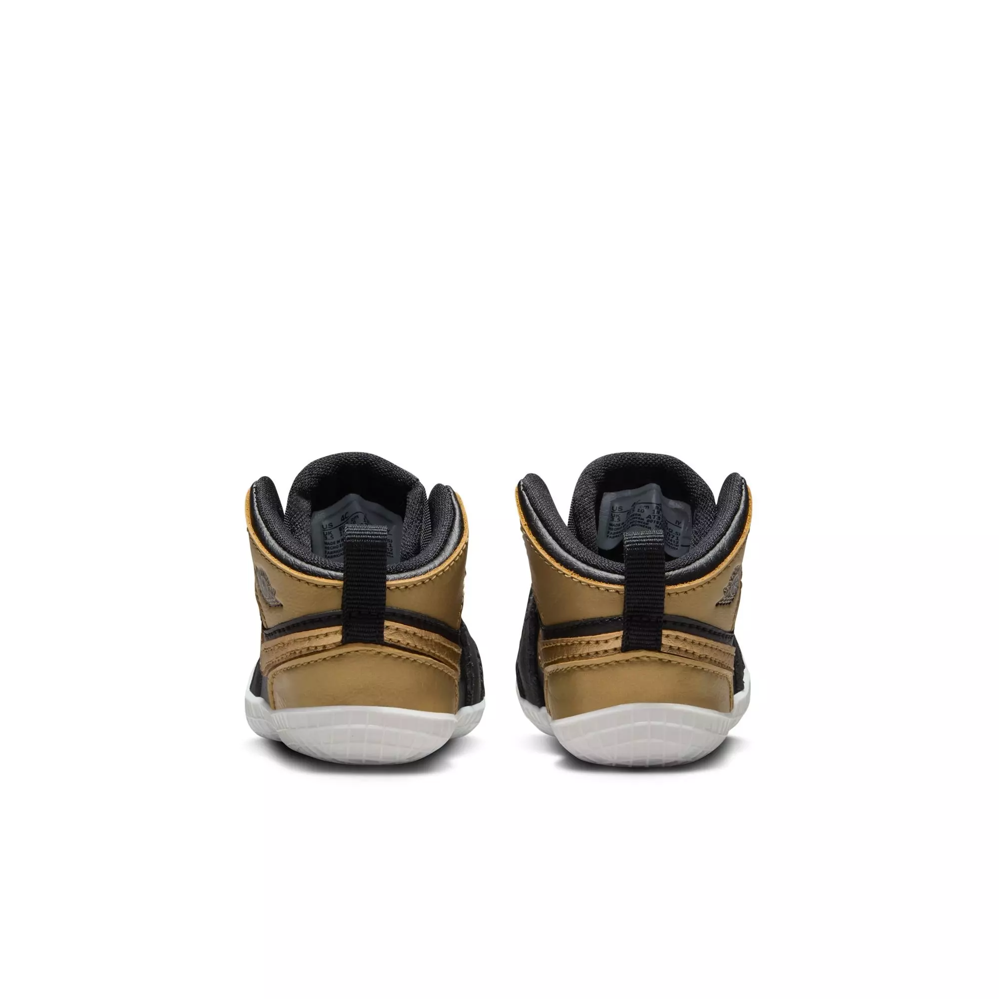 Jordan 1 Retro High OG "Black And Gold" Crib Bootie - BLACK/METALLIC GOLD/SAIL