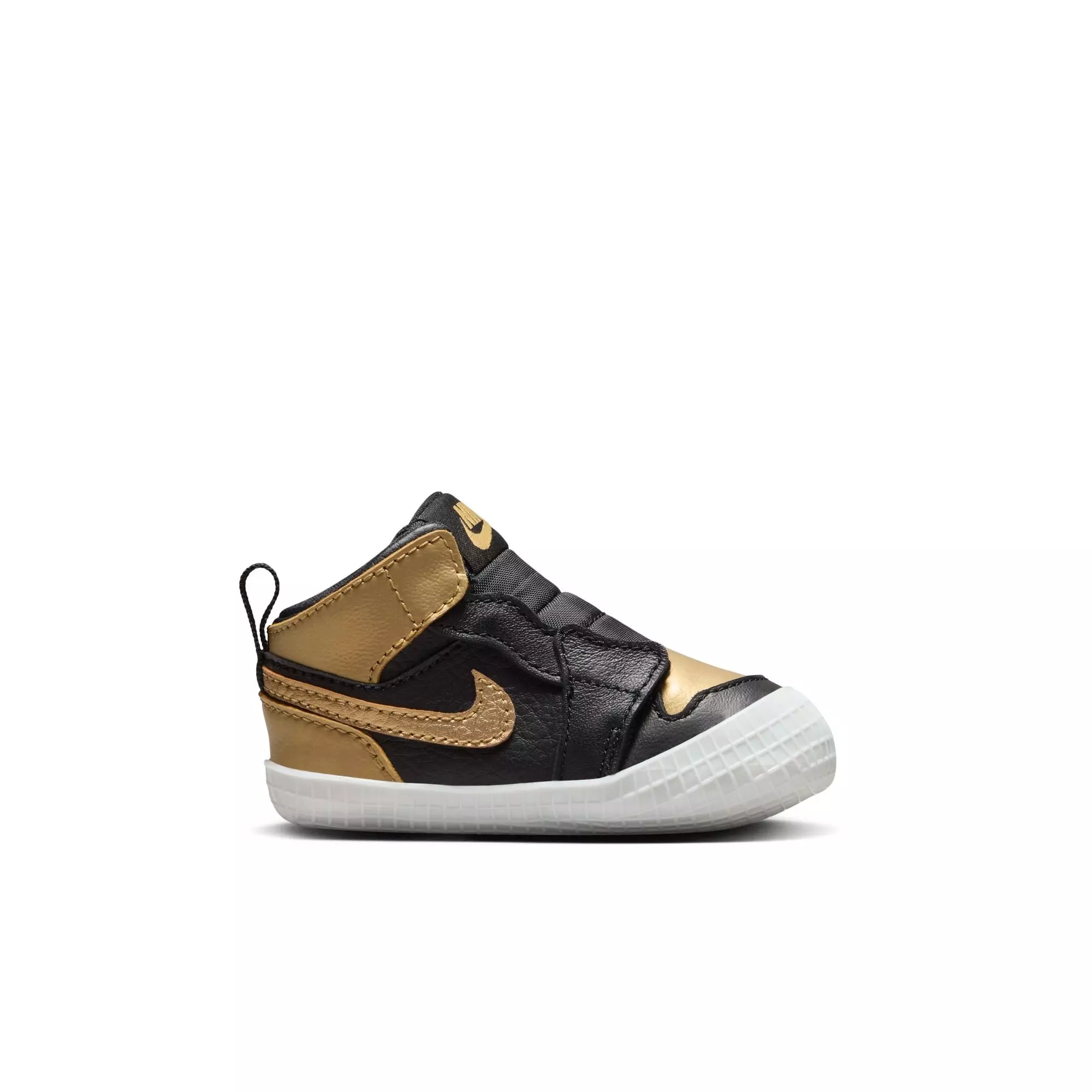 Jordan 1 Retro High OG "Black And Gold" Crib Bootie - BLACK/METALLIC GOLD/SAIL