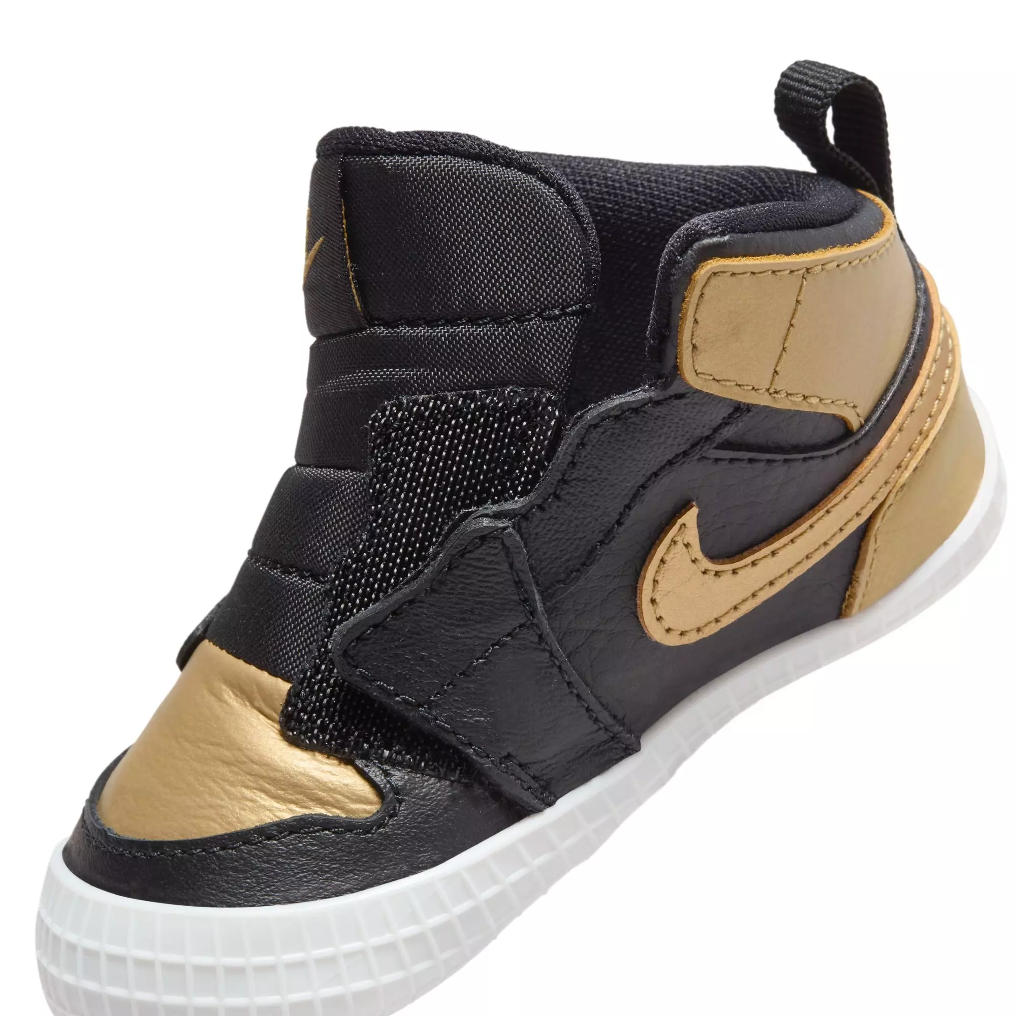 Jordan 1 Retro High OG "Black And Gold" Crib Bootie - BLACK/METALLIC GOLD/SAIL