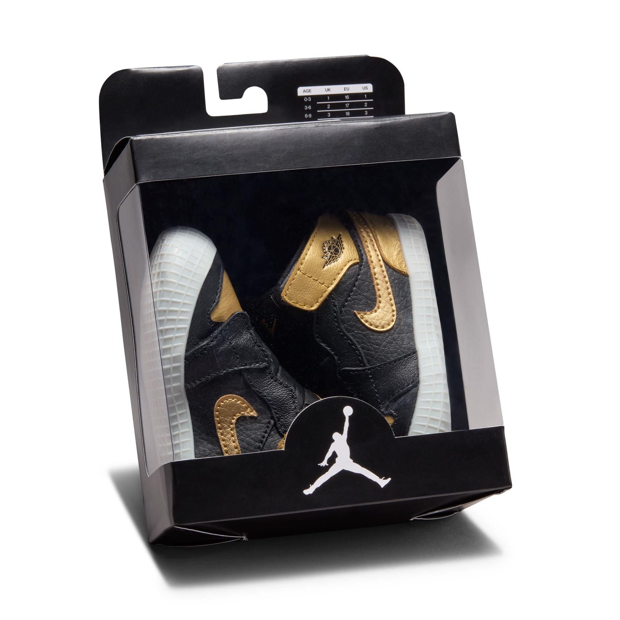 Jordan 1 Retro High OG "Black And Gold" Crib Bootie