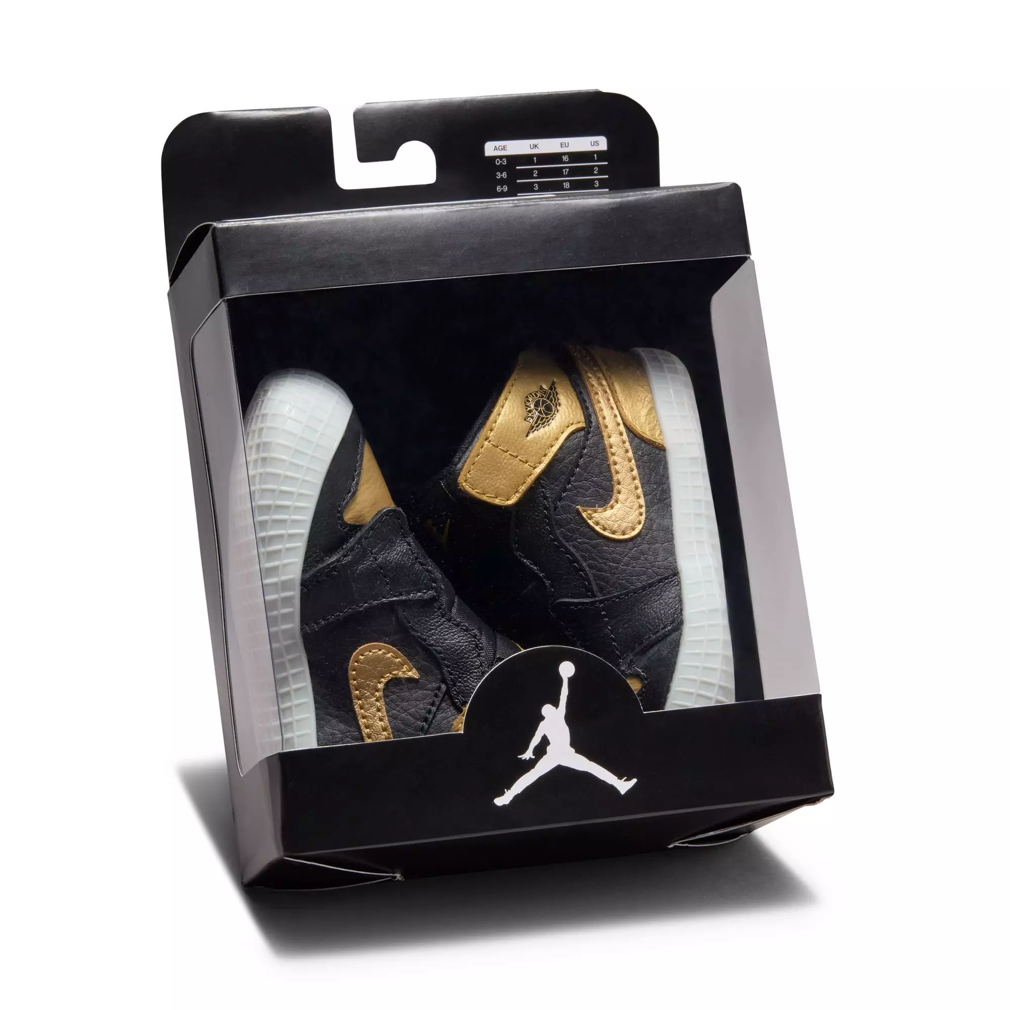 Jordan 1 Retro High OG "Black And Gold" Crib Bootie - BLACK/METALLIC GOLD/SAIL