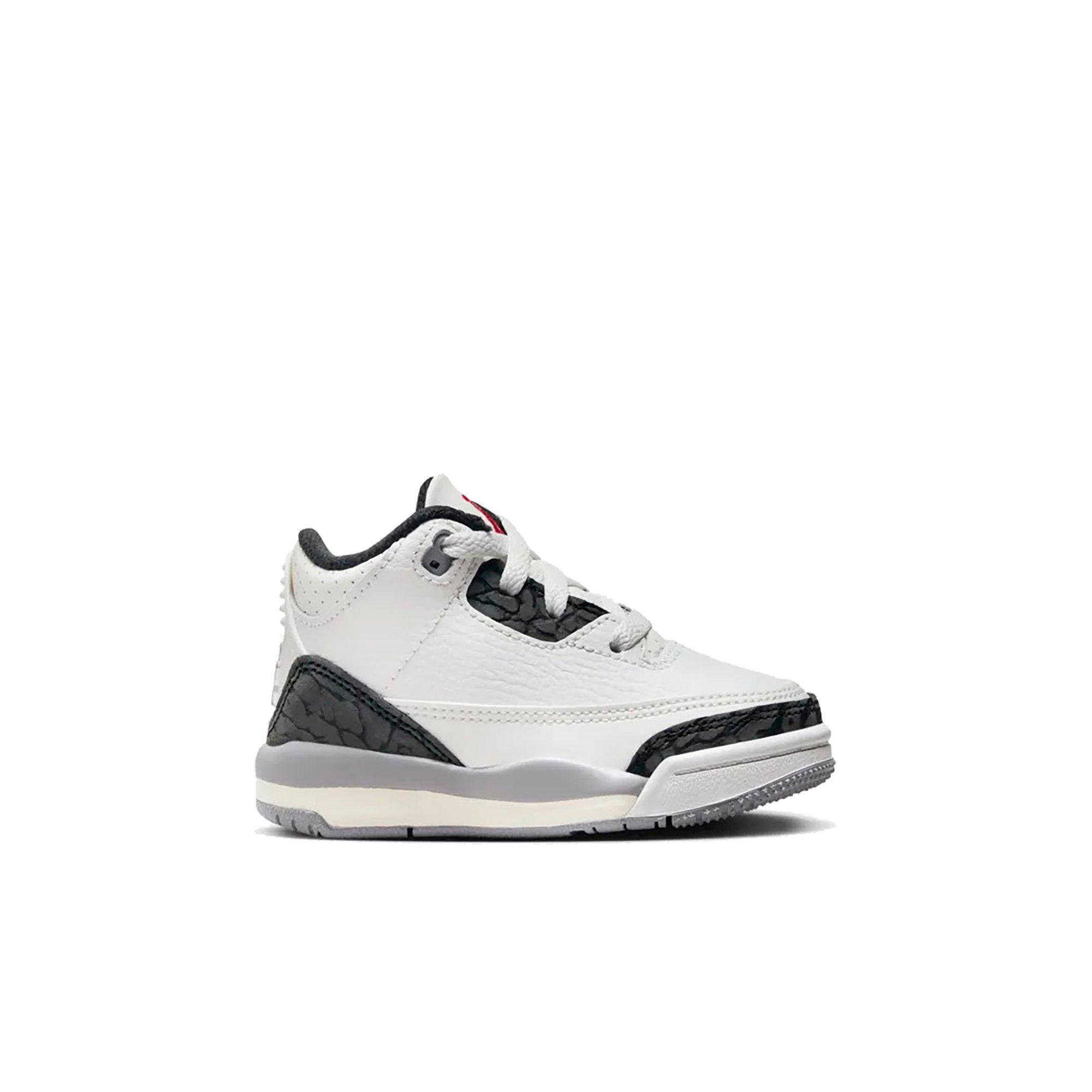 Jordan 3 Retro "Cement Grey" Toddler Kids' Shoe - SUMMIT WHITE/FIRE RED/CEMENT GREY