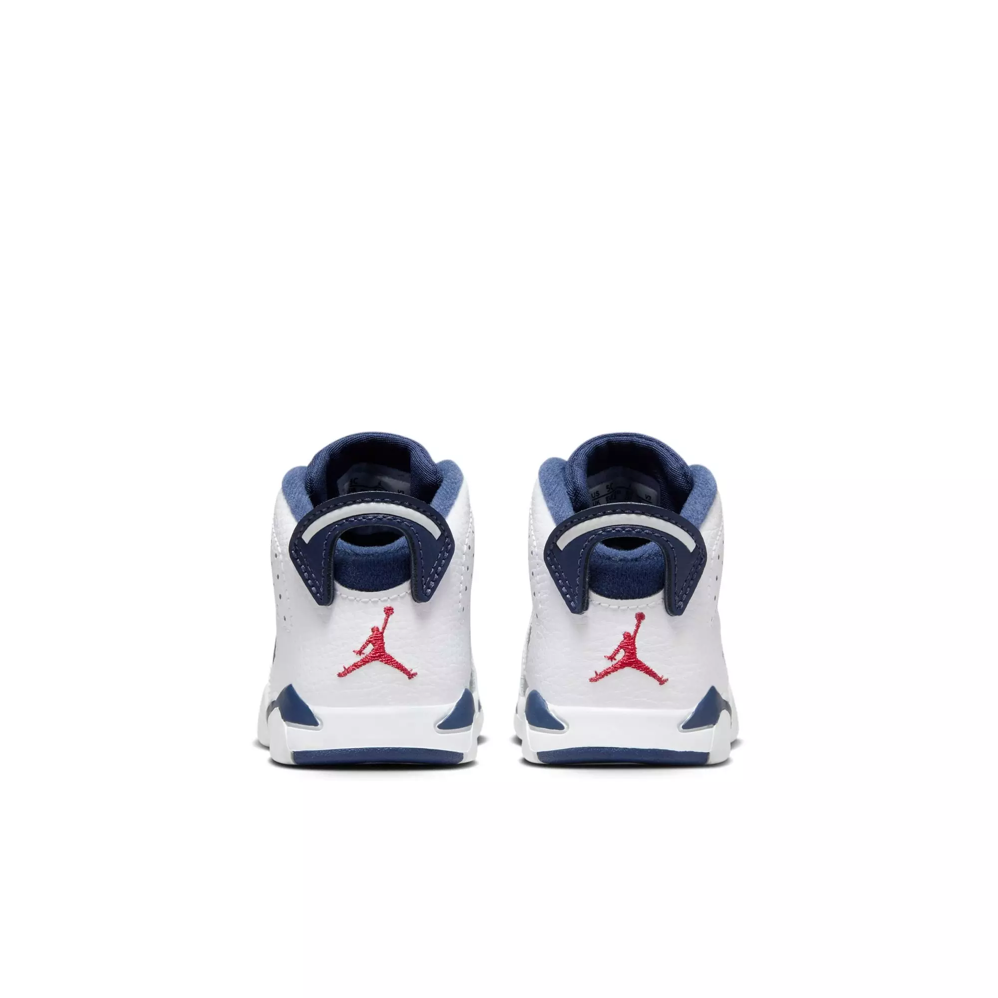 Jordan 6 Retro "White And Midnight Navy" Toddler Kids' Shoe - WHITE/VARSITY RED/MIDNIGHT NAVY