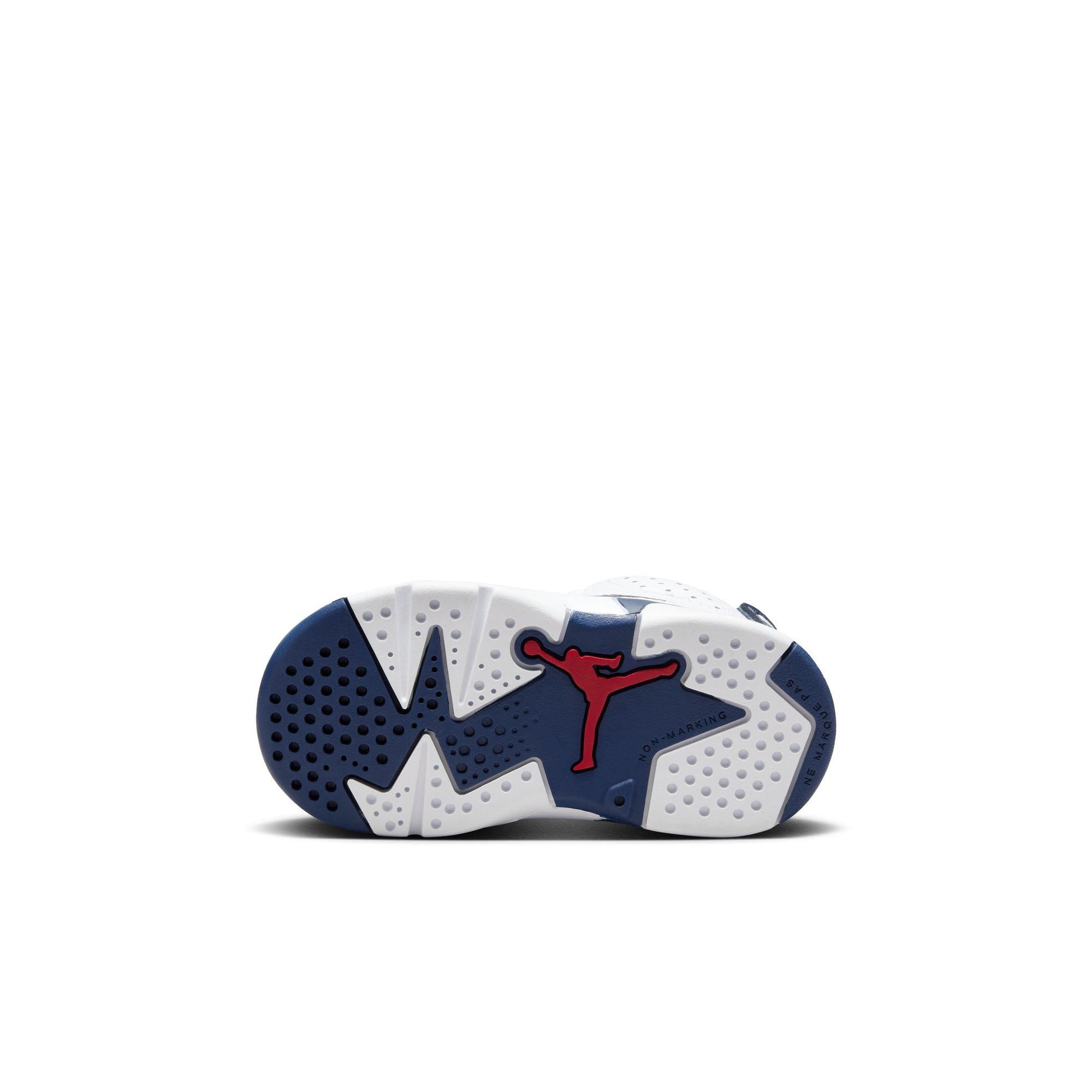 Jordan 6 Retro "White And Midnight Navy" Toddler Kids' Shoe