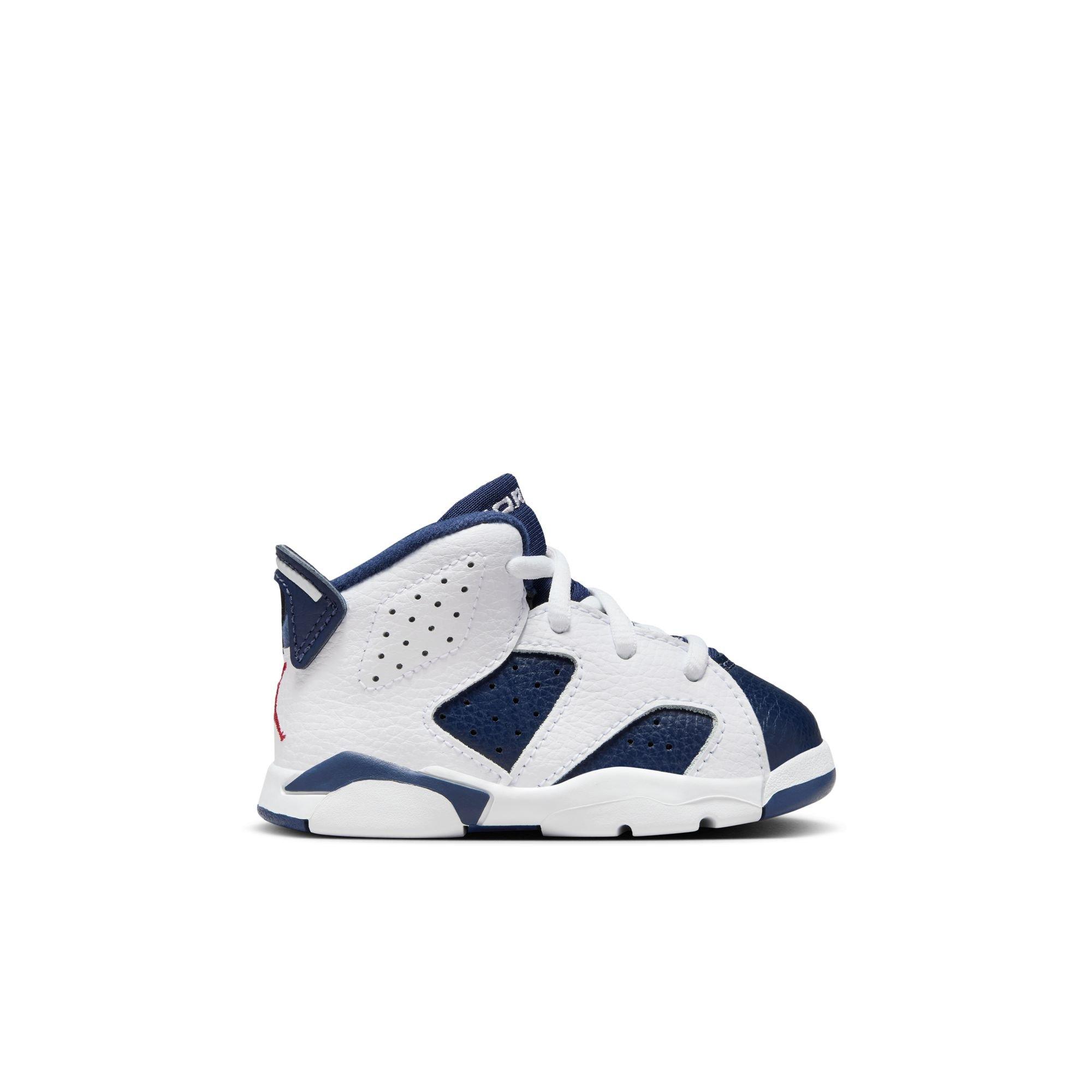 Jordan 6 Retro "White And Midnight Navy" Toddler Kids' Shoe