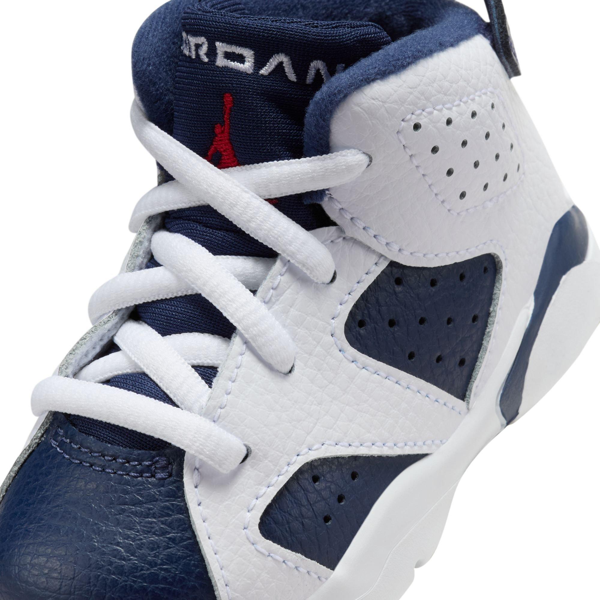 Jordan 6 Retro "White And Midnight Navy" Toddler Kids' Shoe