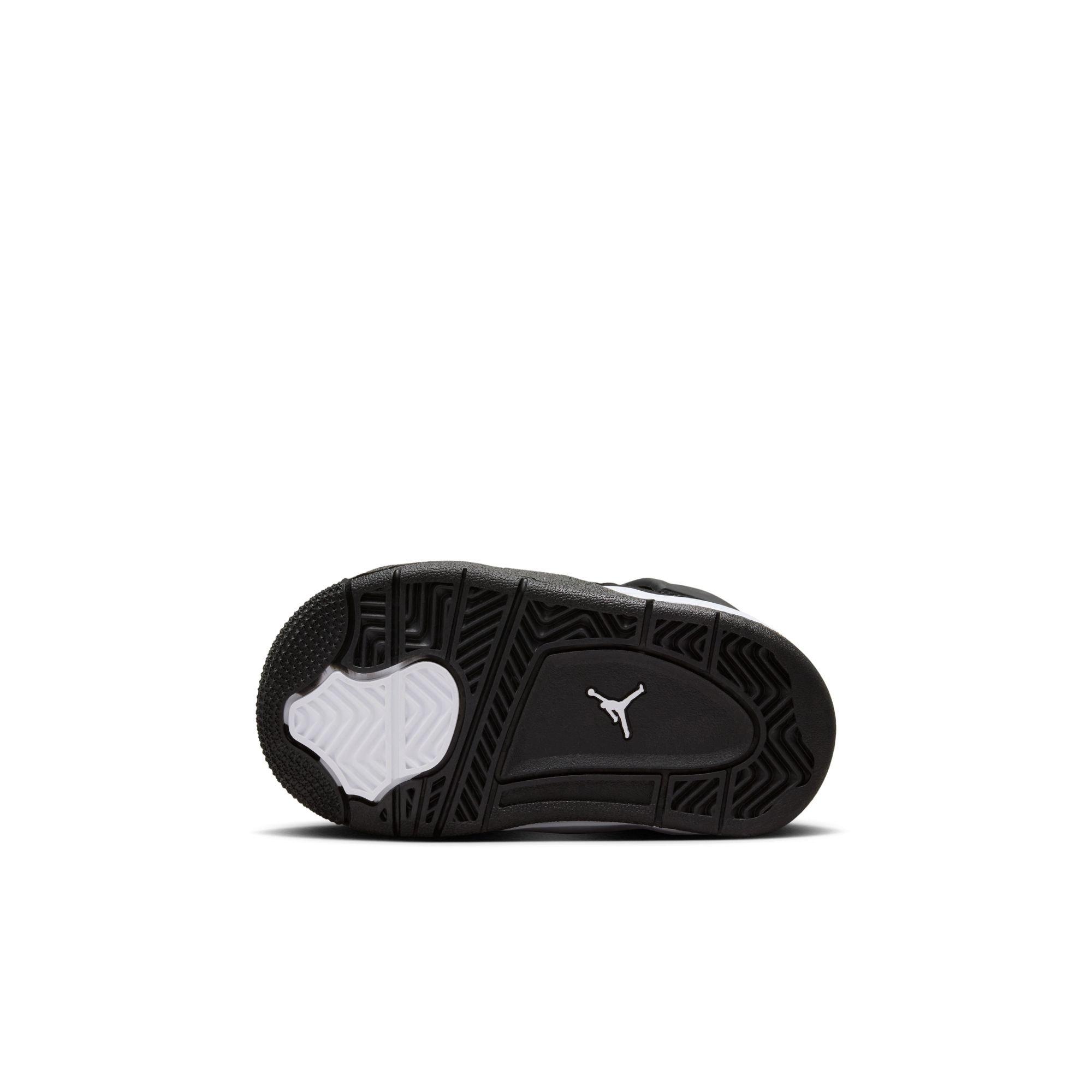 Jordan 4 Retro "White Thunder" Toddler Kids' Shoe - BLACK/WHITE Thumbnail View 9