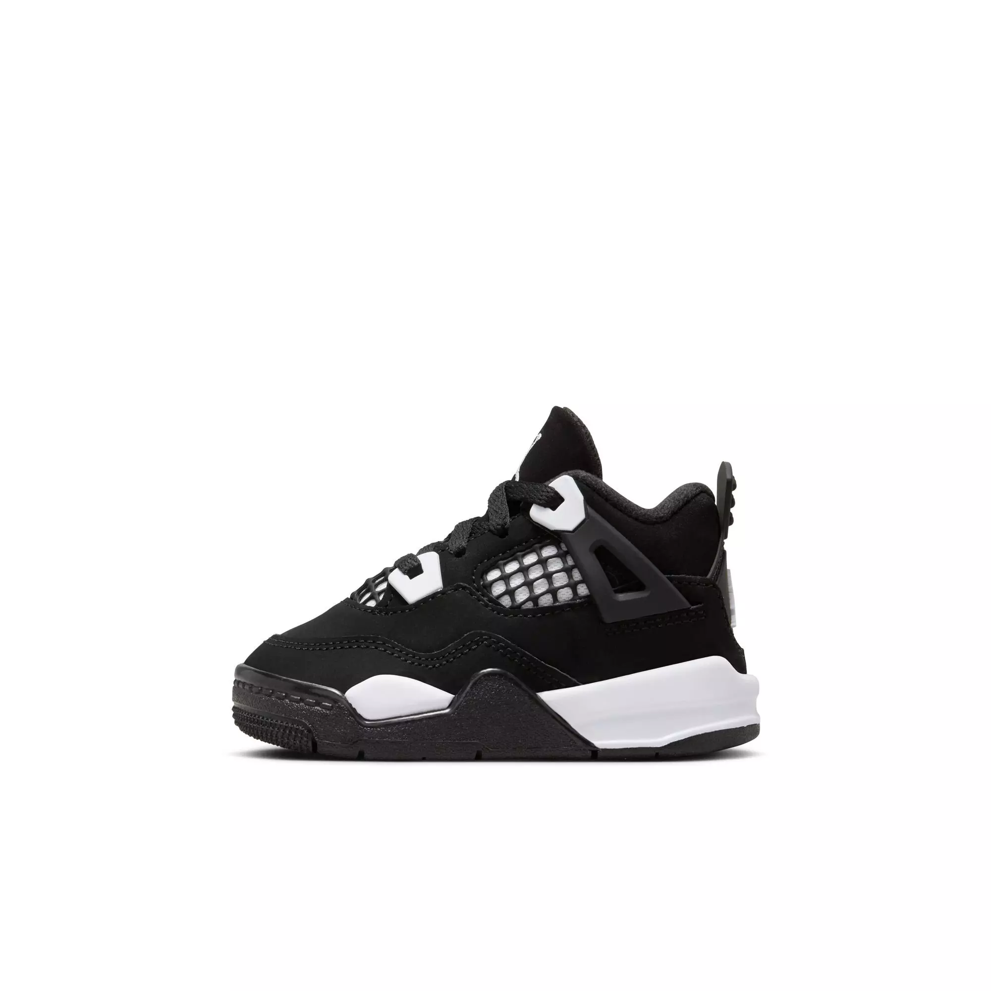 Jordan 4 Retro "White Thunder" Toddler Kids' Shoe - BLACK/WHITE