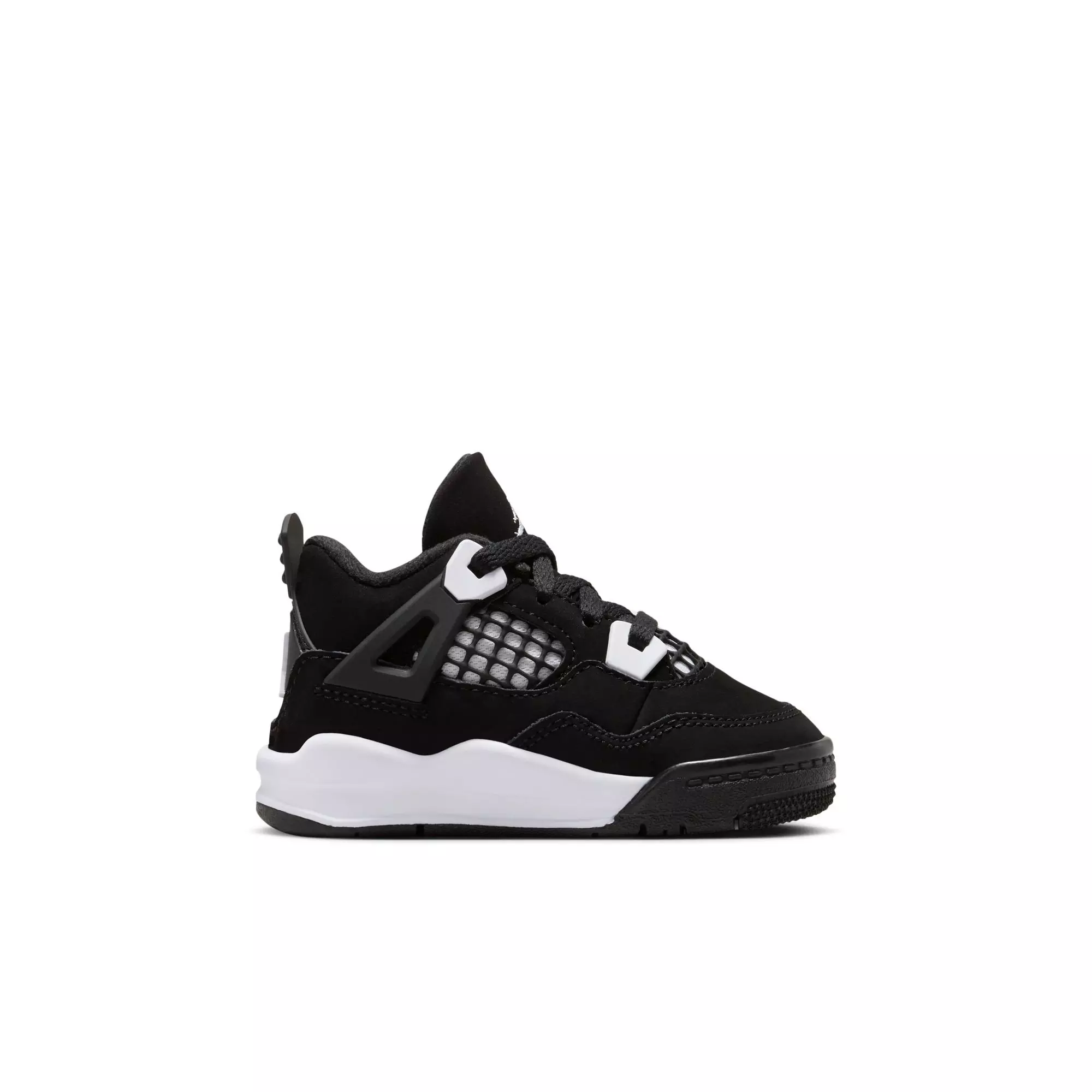 Jordan 4 Retro "White Thunder" Toddler Kids' Shoe - BLACK/WHITE